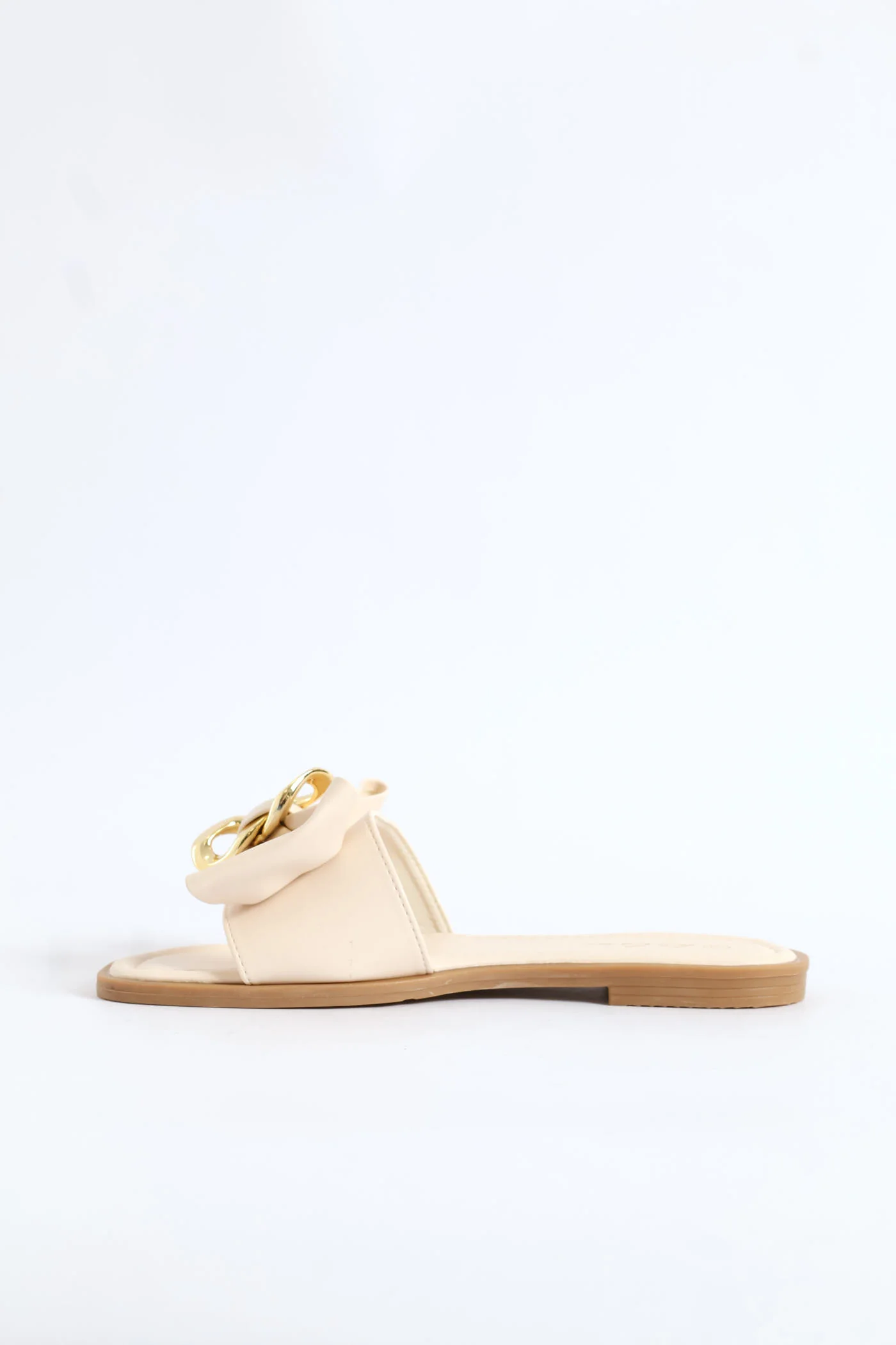 Single Band Sandal With Bow Detail - Off White - Image 3