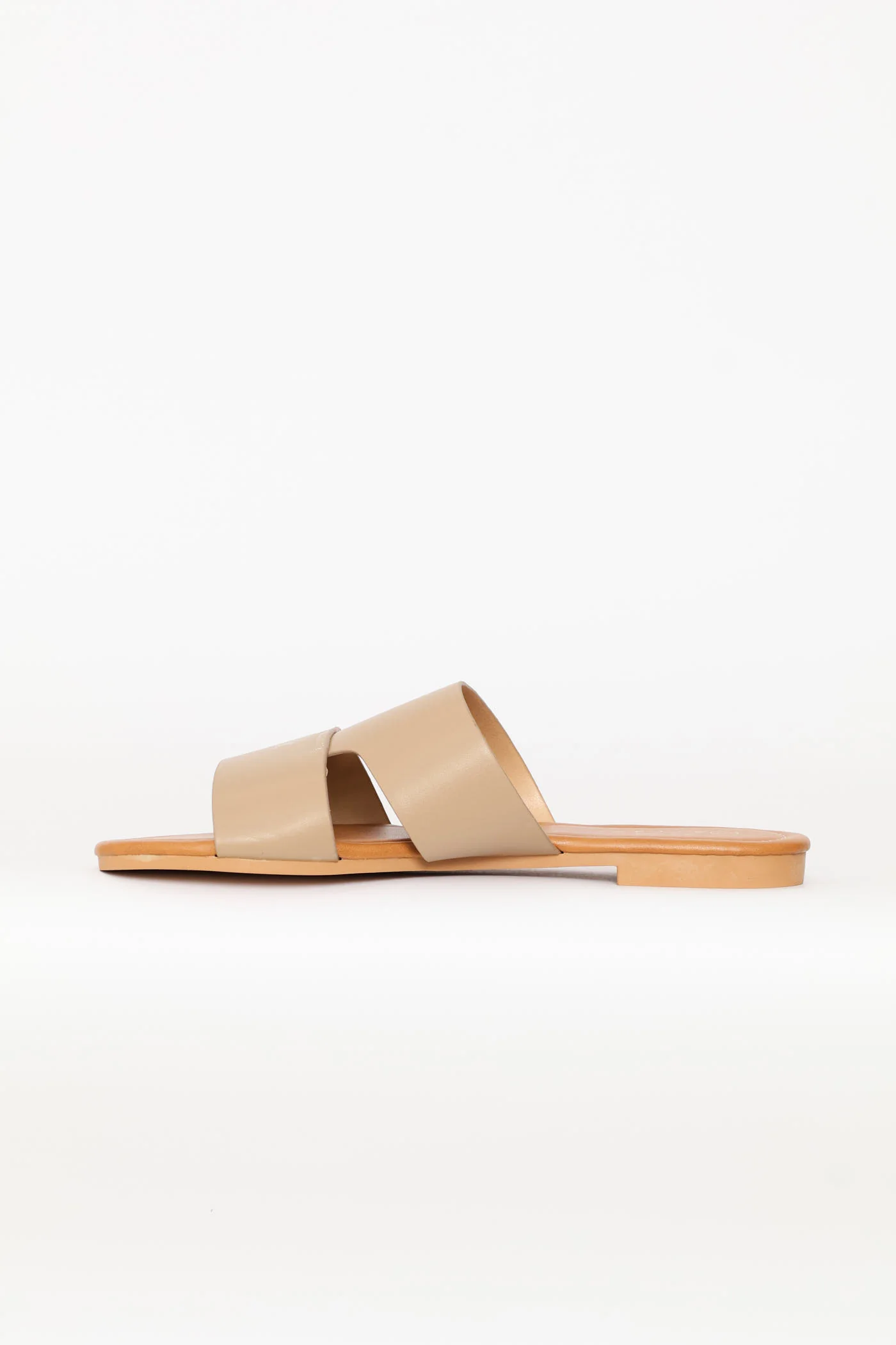 Single Band Sandal With Stitch Detail - Taupe - Image 5