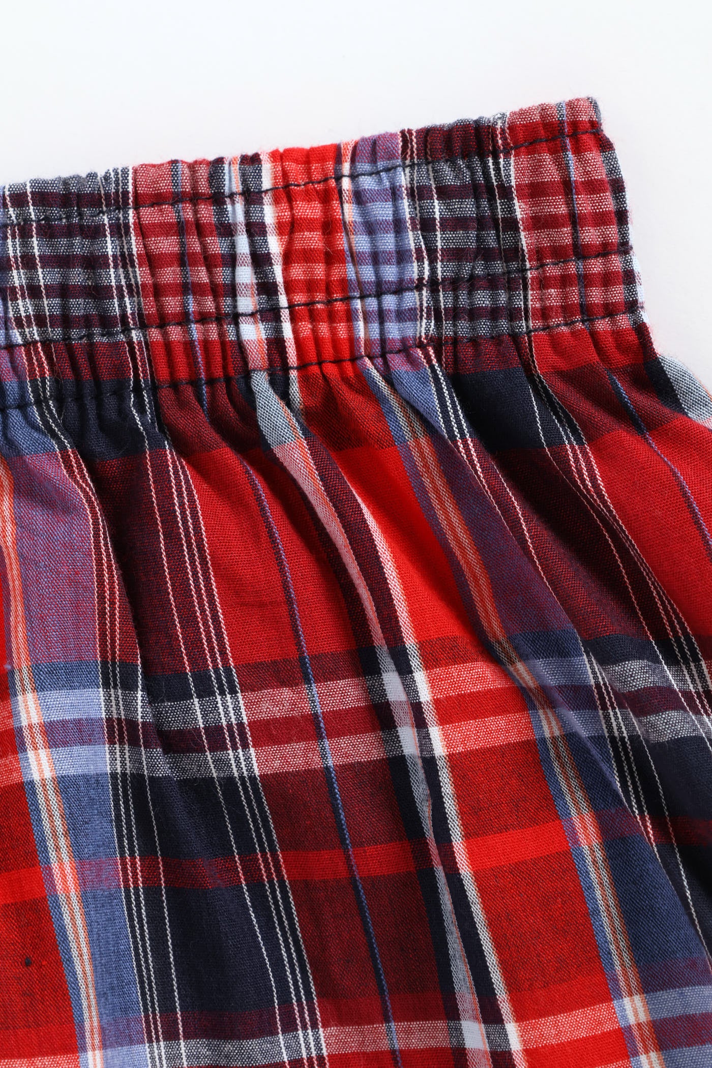 Single Big Check Boxer - Red/Mid Blue - Image 2