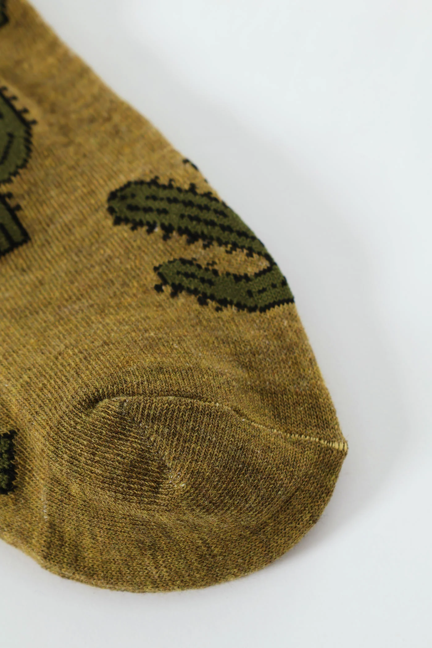 Single Cactus Anklet Socks - Olive - Image 2