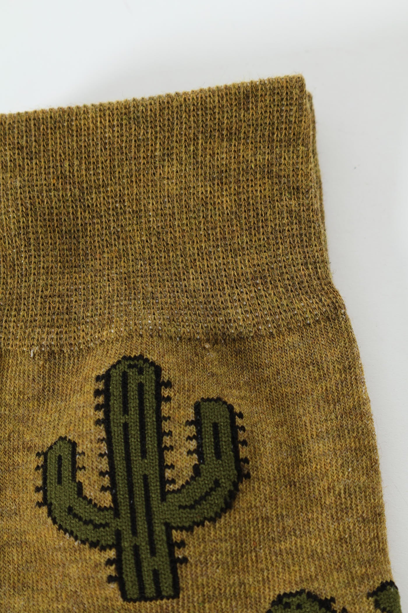 Single Cactus Anklet Socks - Olive - Image 3