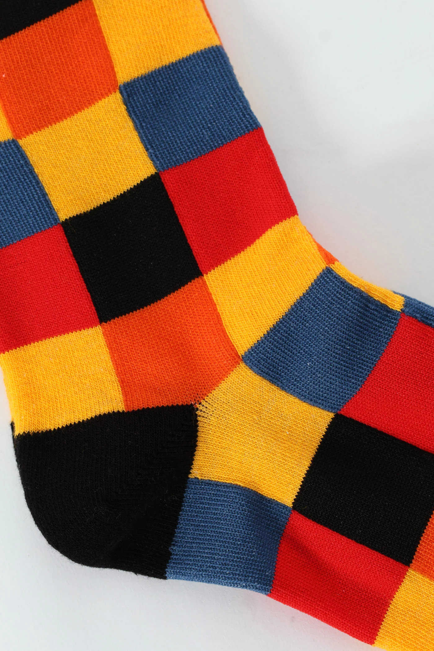 Single Check Anklet Sock - Orange - Image 2