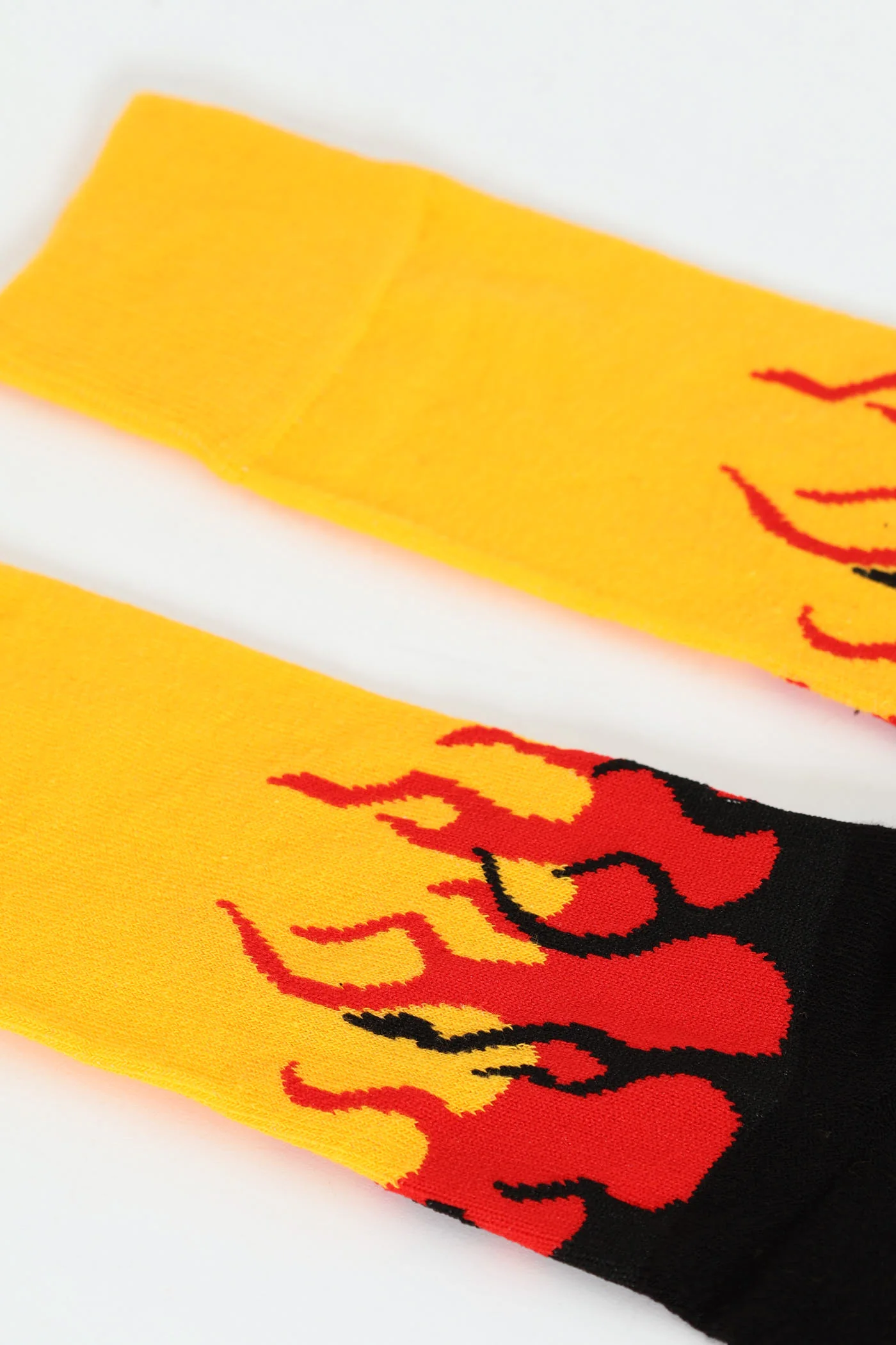 Single Flames Anklet Socks - Black - Image 2