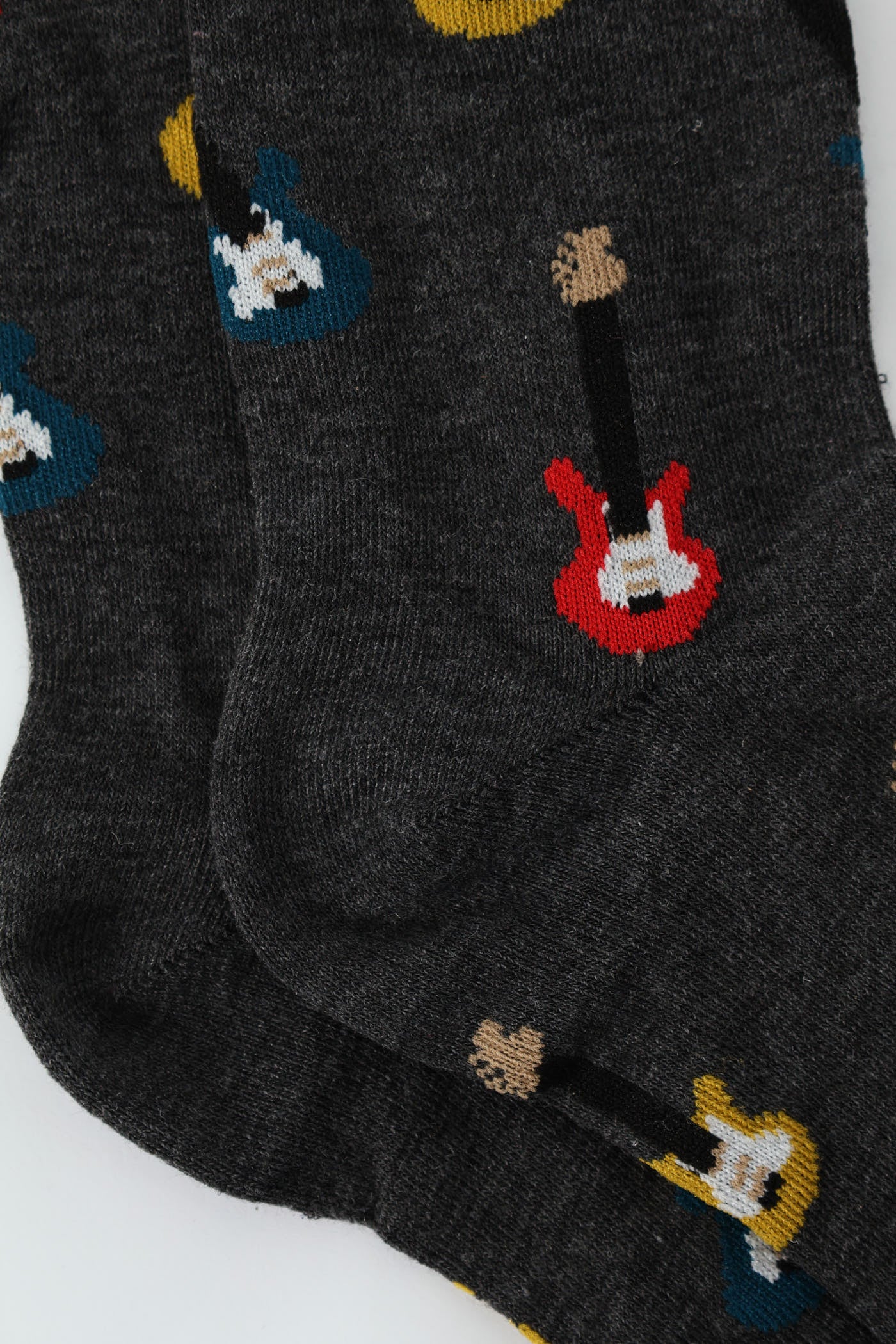 Single Guitar Anklet Socks - Charcoal - Image 2