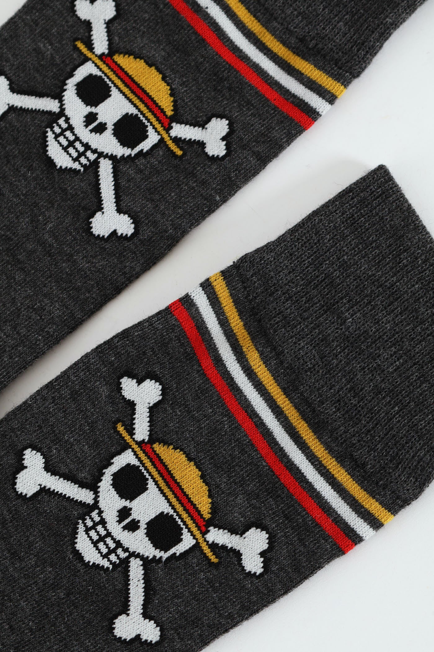 Single Skull Anklet Socks - Grey - Image 2