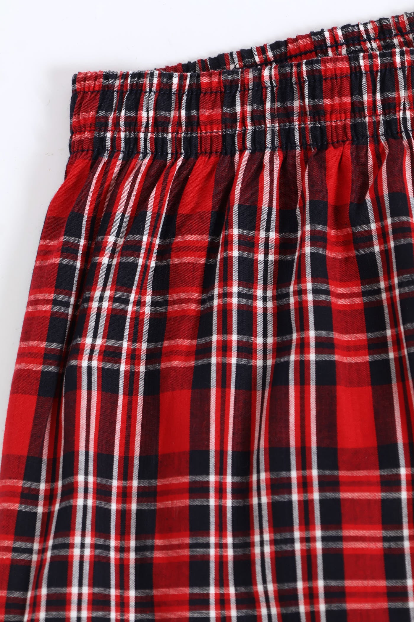 Single Small Check Boxers - Red/Navy - Image 2