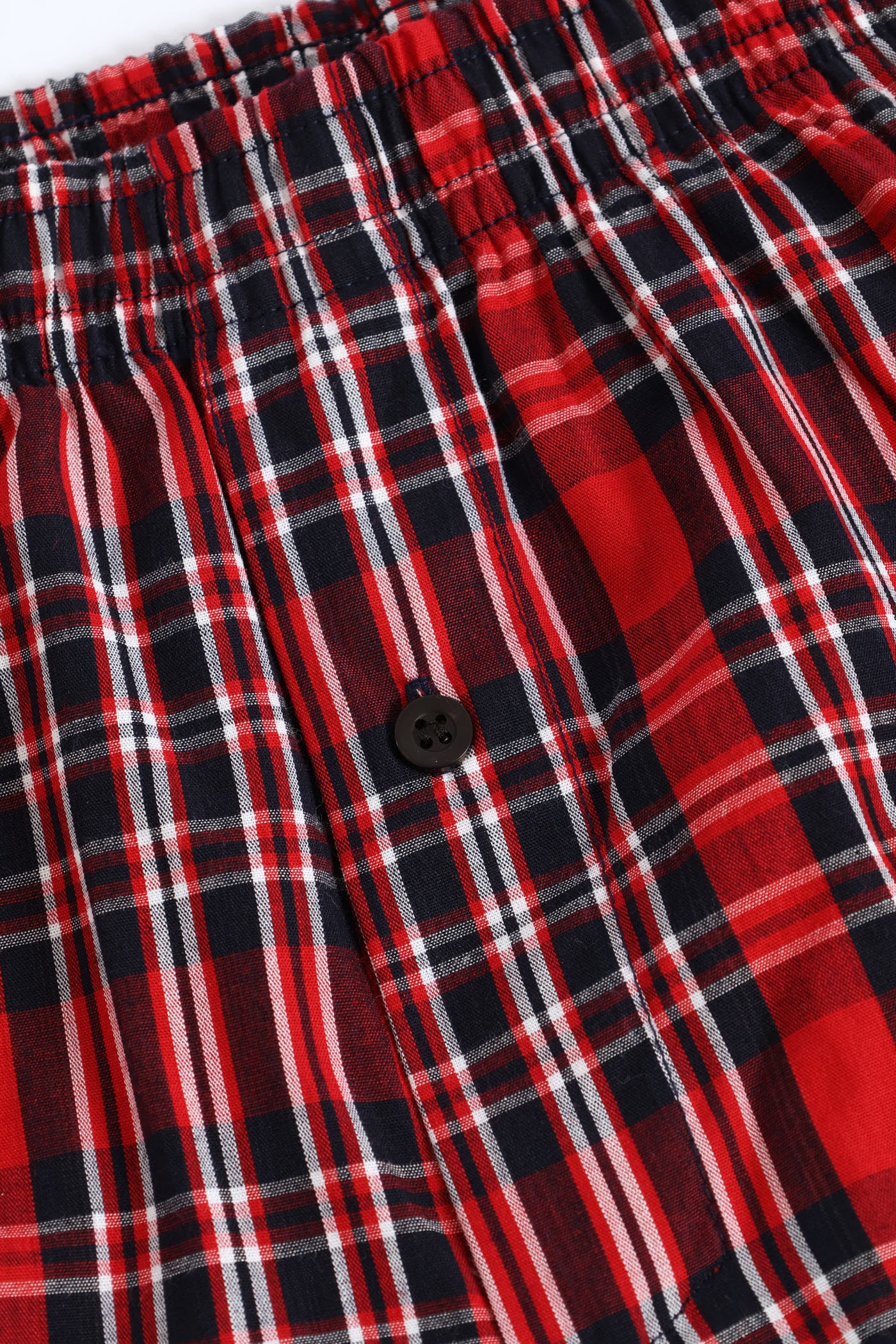Single Small Check Boxers - Red/Navy - Image 3