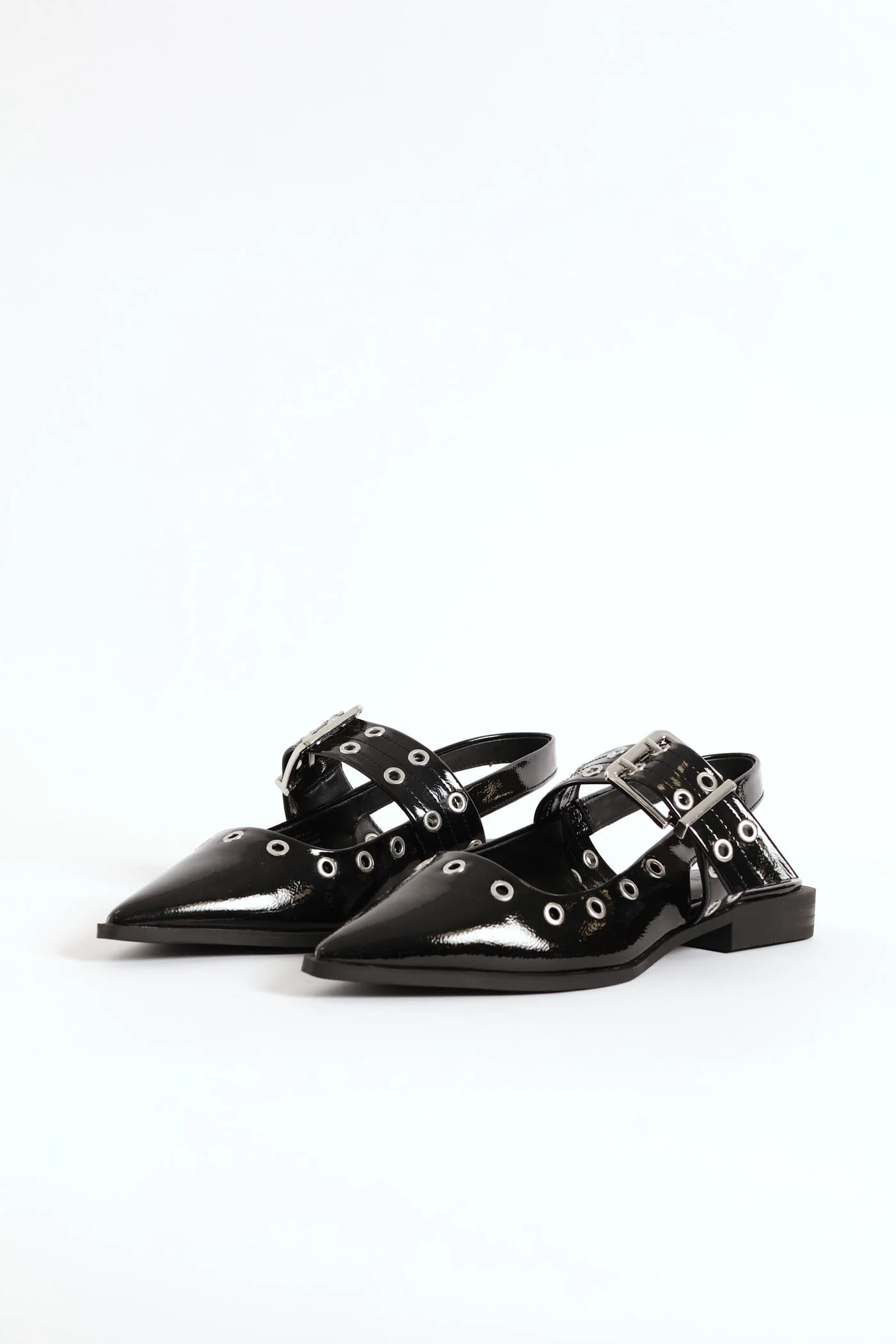 Single Sole Flat Mule - Black - Image 2