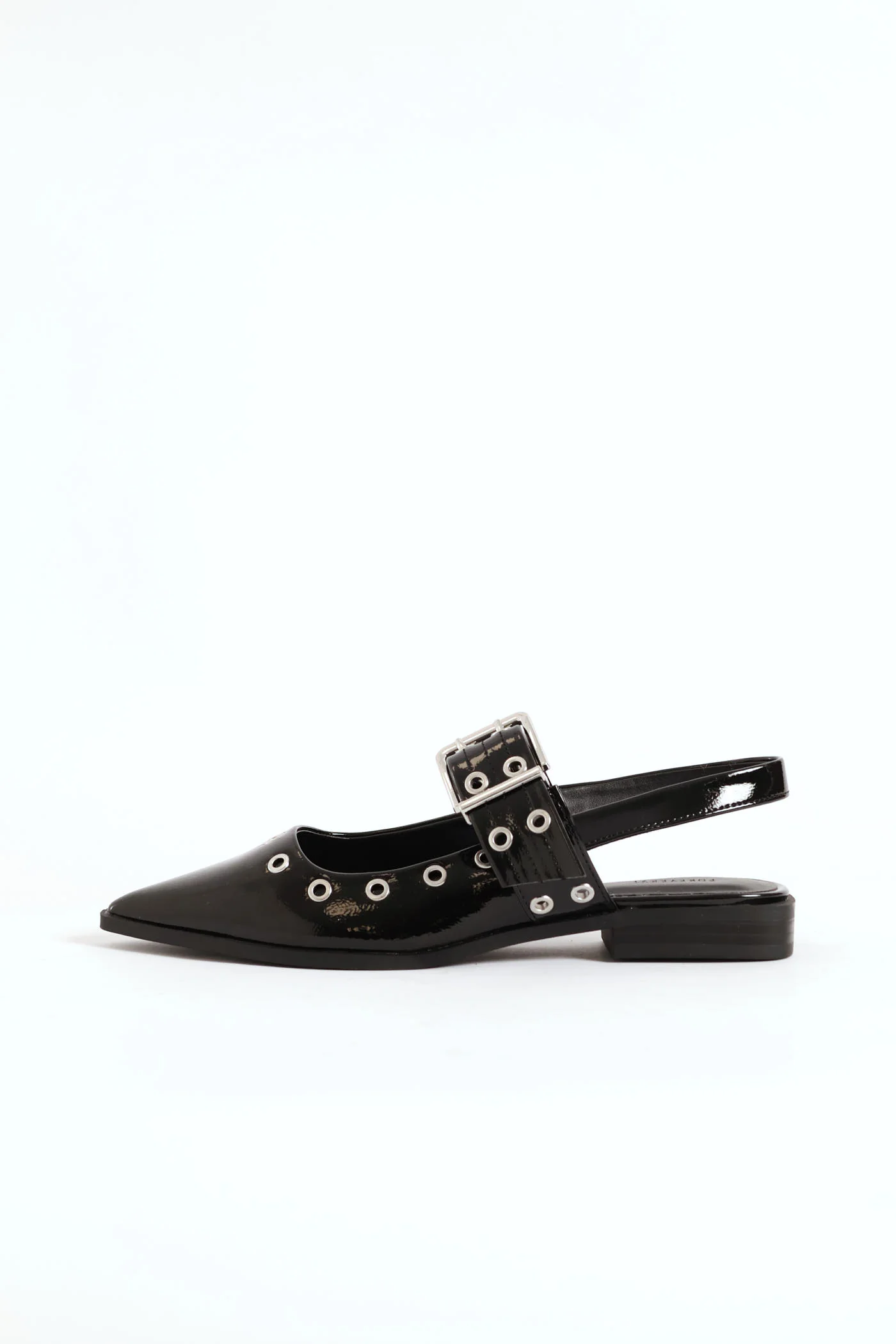 Single Sole Flat Mule - Black - Image 5