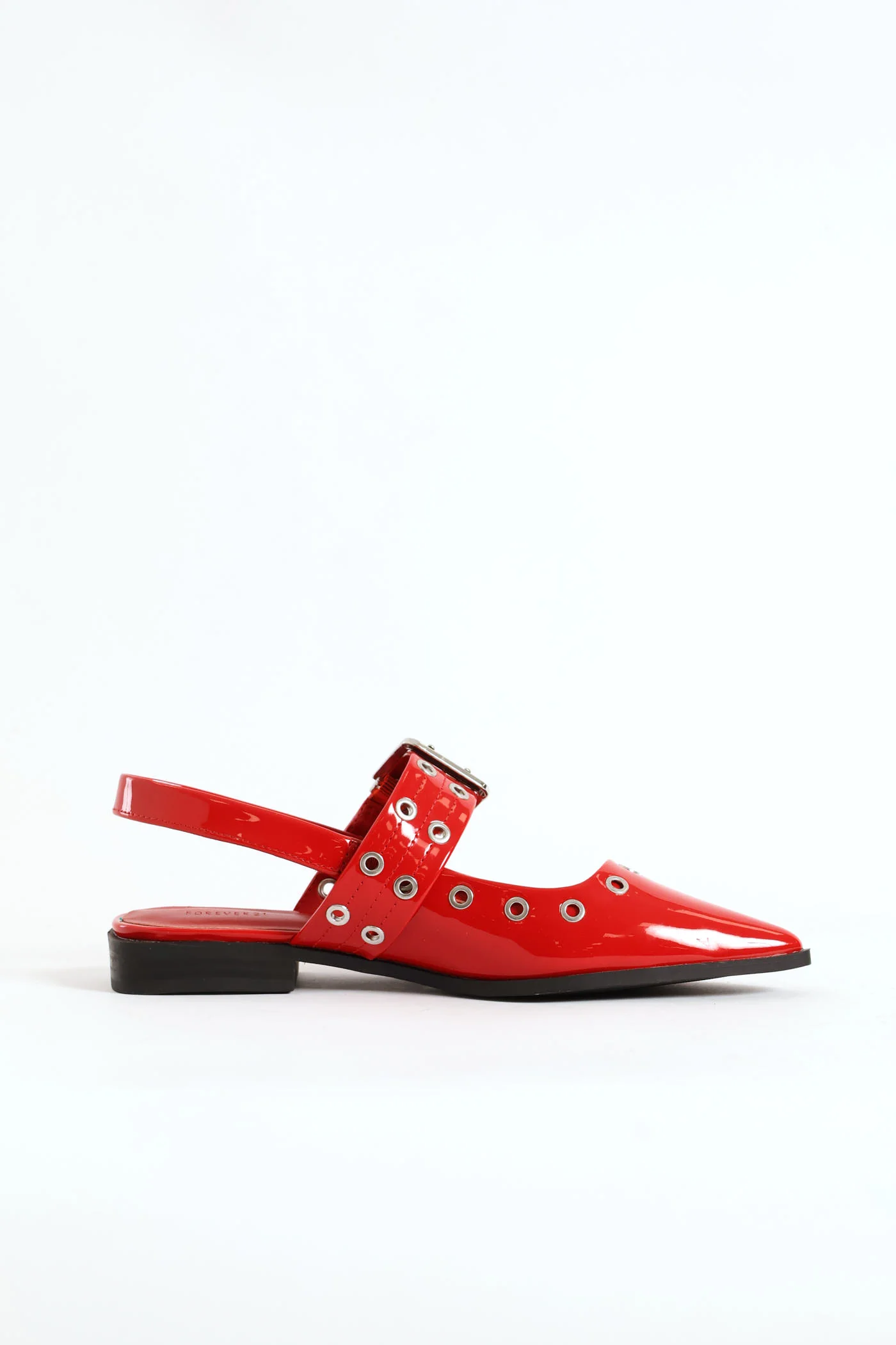 Single Sole Flat Mule - Red - Image 3