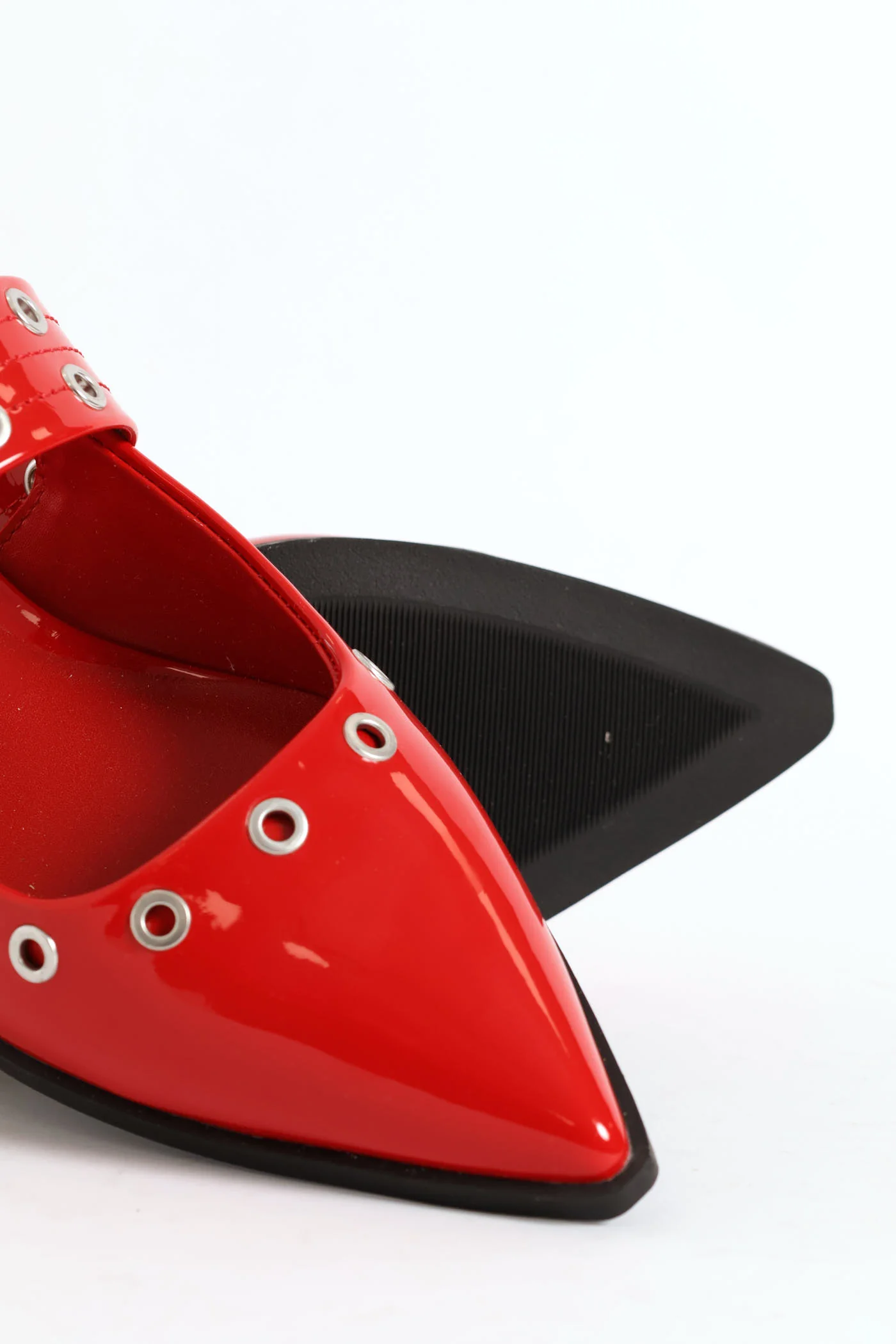 Single Sole Flat Mule - Red - Image 5