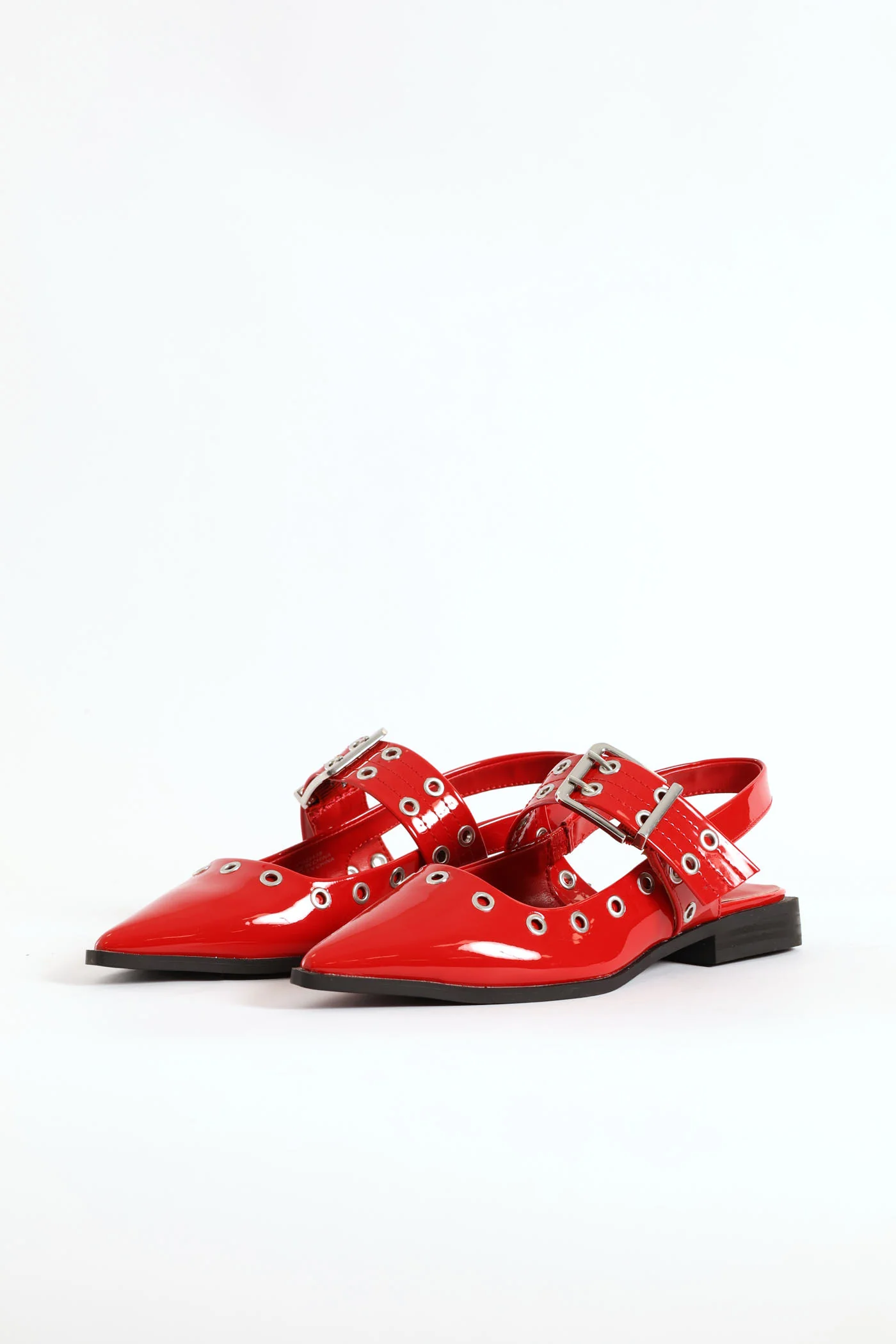 Single Sole Flat Mule - Red - Image 6