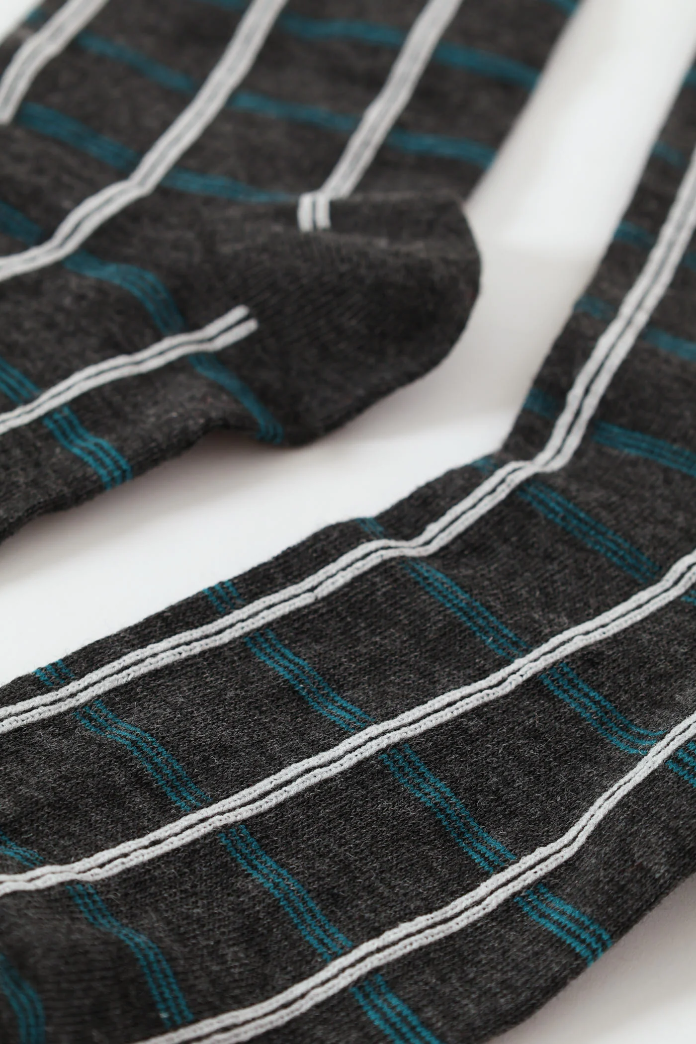 Single Stripe Socks - Charcoal - Image 2