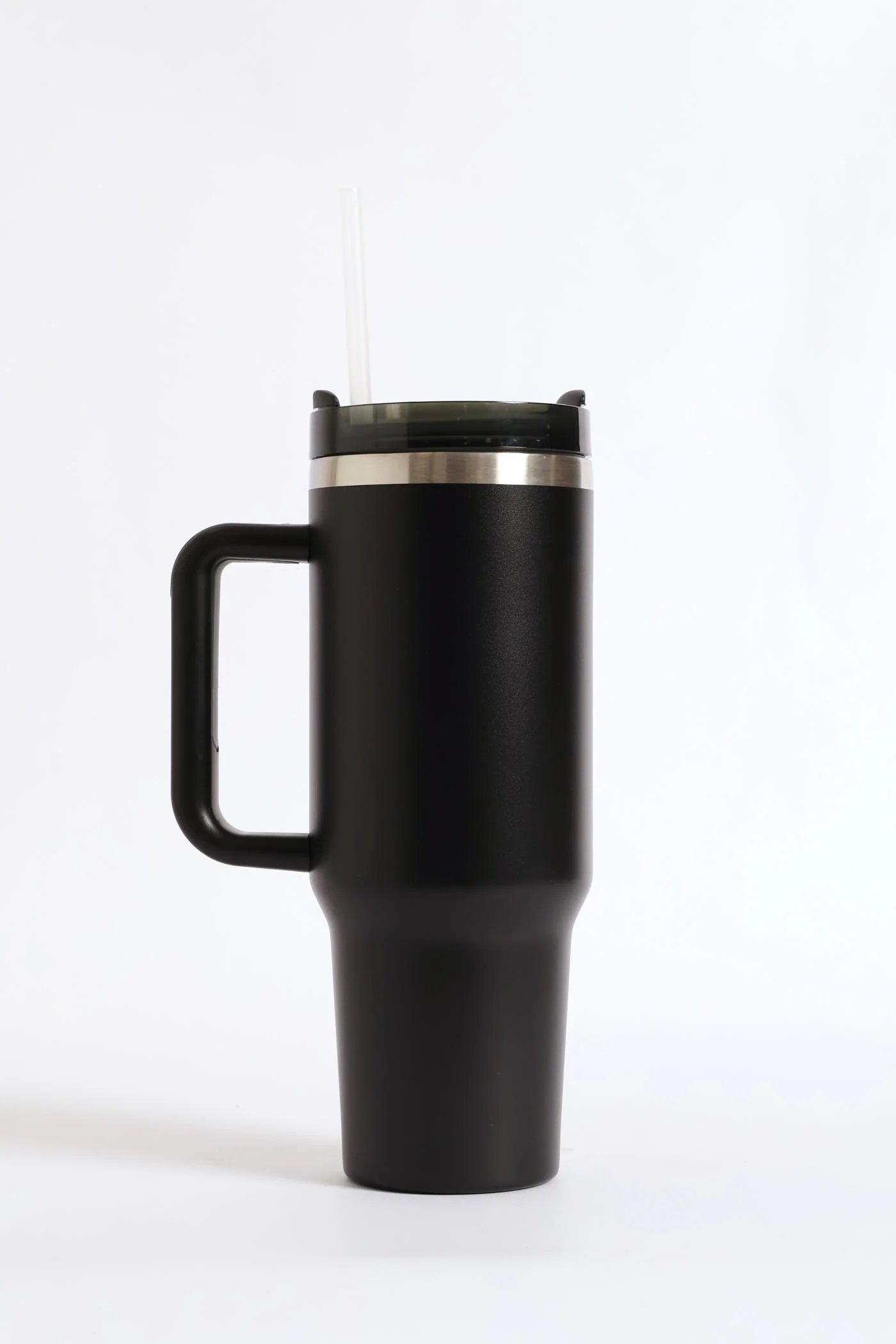 Plain Large Metal 1200ml Travel Flask - Black - Image 3