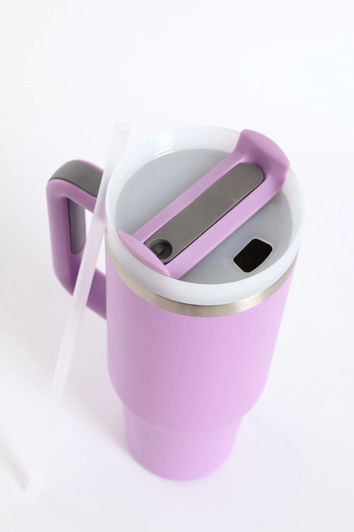 Plain Large Metal 1200ml Travel Flask - Purple - Image 3