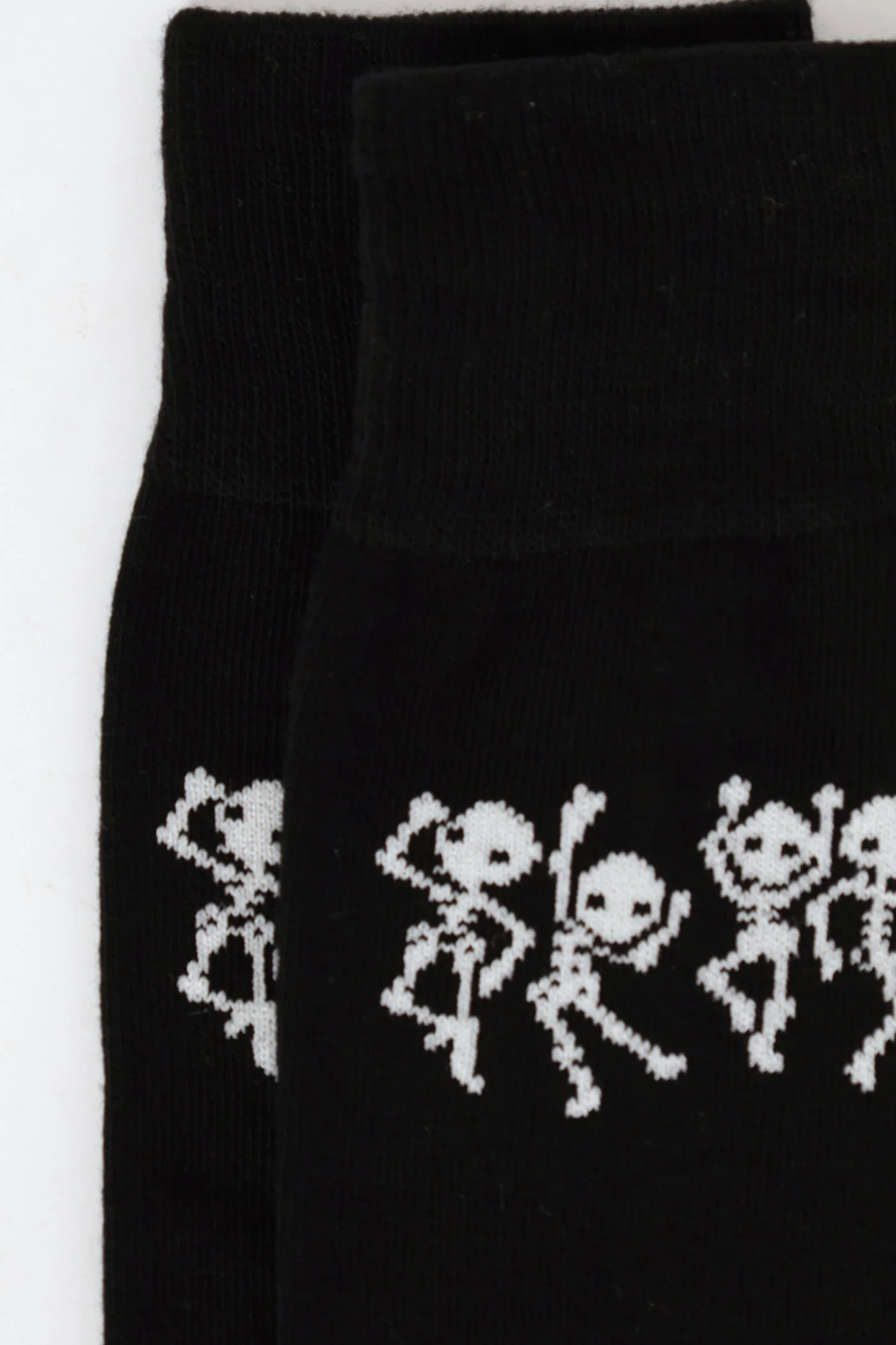Skeleton Happy Socks - White/Black - Image 2