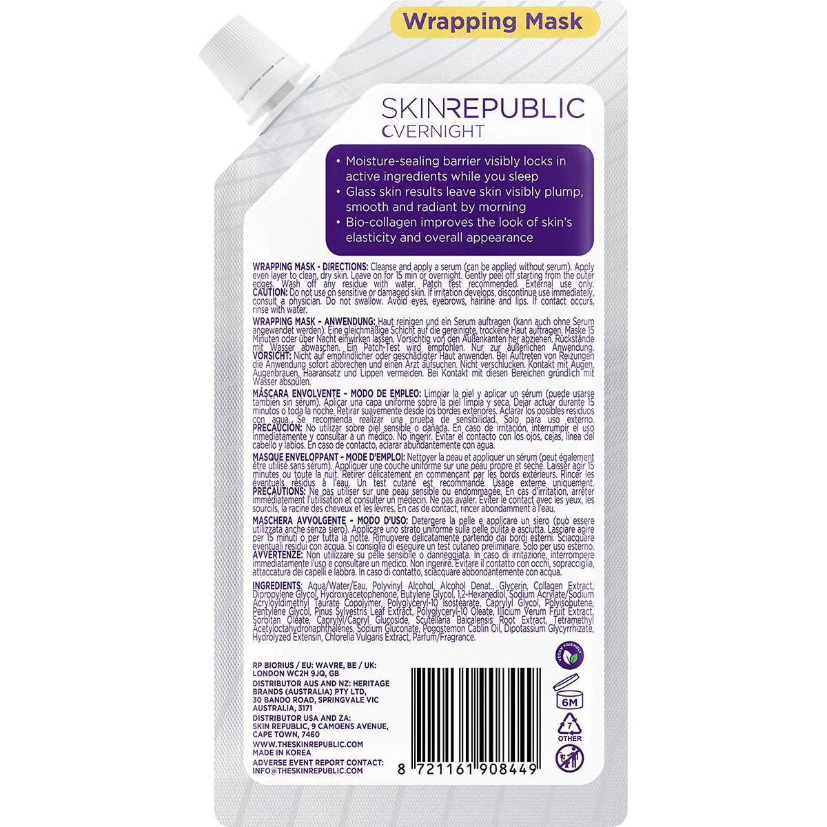 Skin Republic Bio-Collagen Overnight Wrapping Mask - Image 6