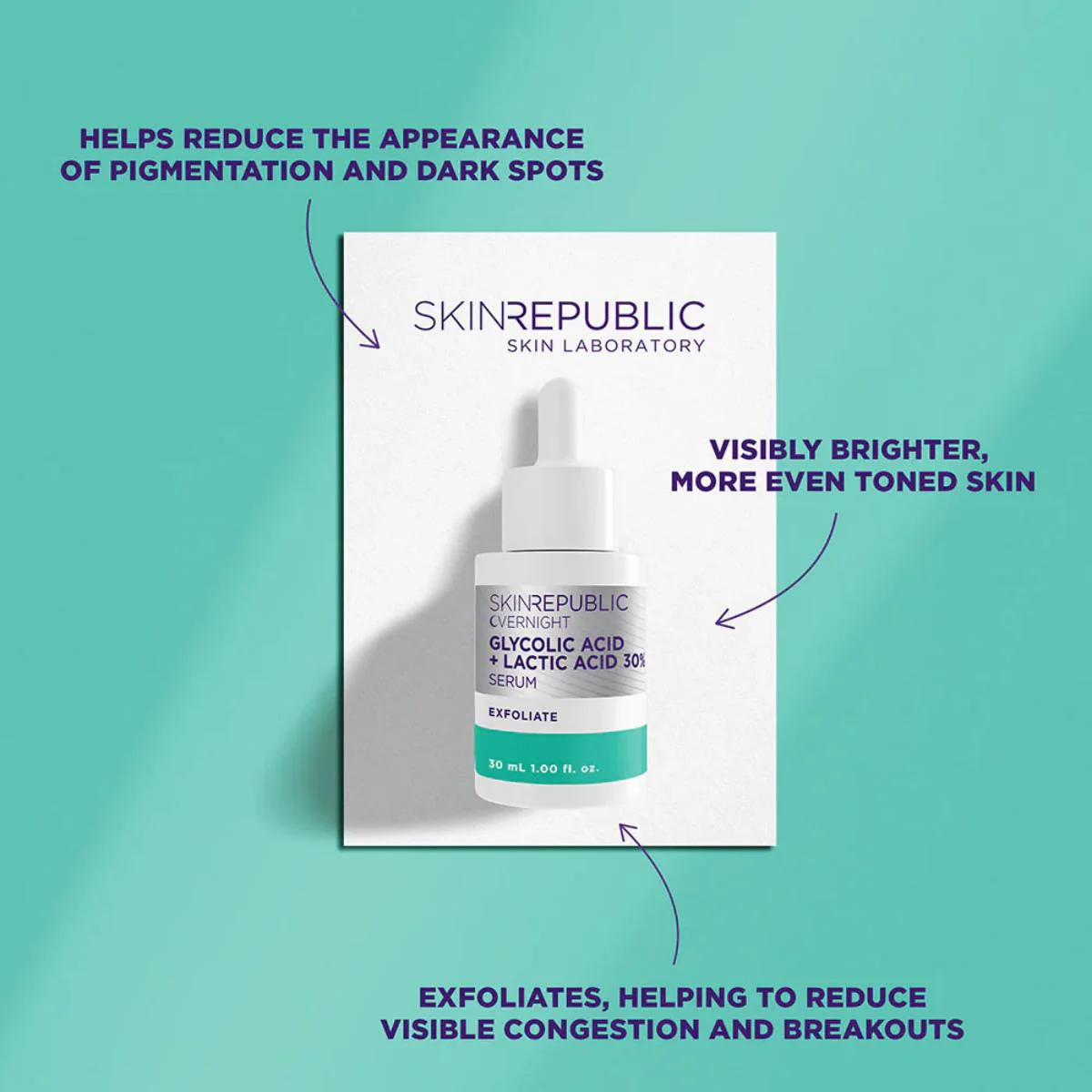 Skin Republic Glycolic Acid + Lactic Acid 30% Serum - 30ML - Image 3