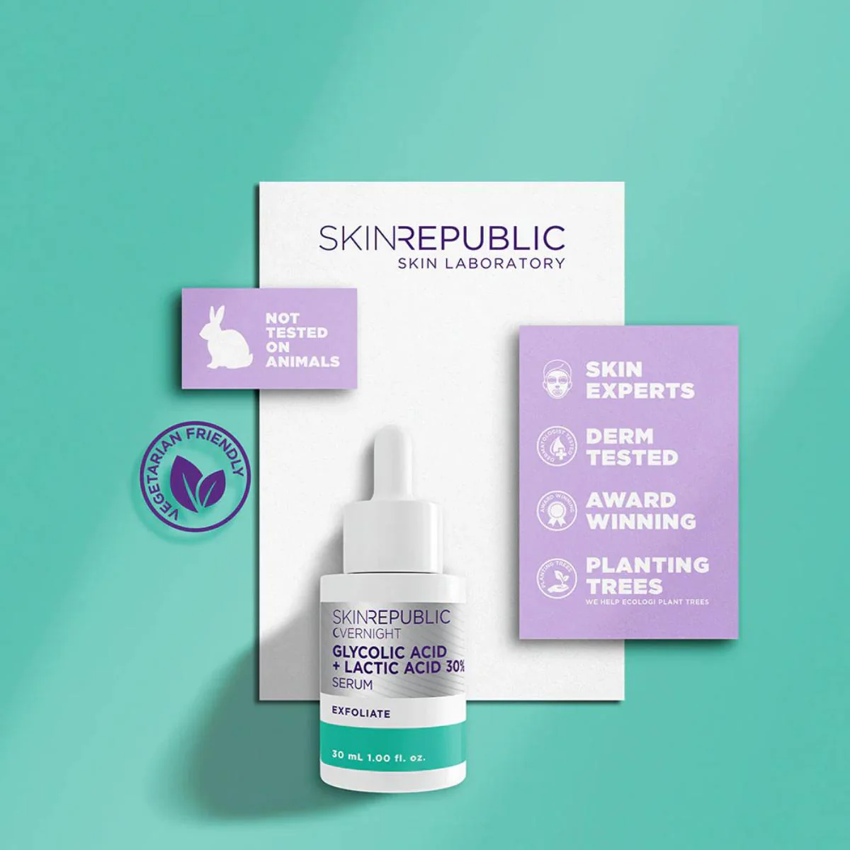 Skin Republic Glycolic Acid + Lactic Acid 30% Serum - 30ML - Image 5