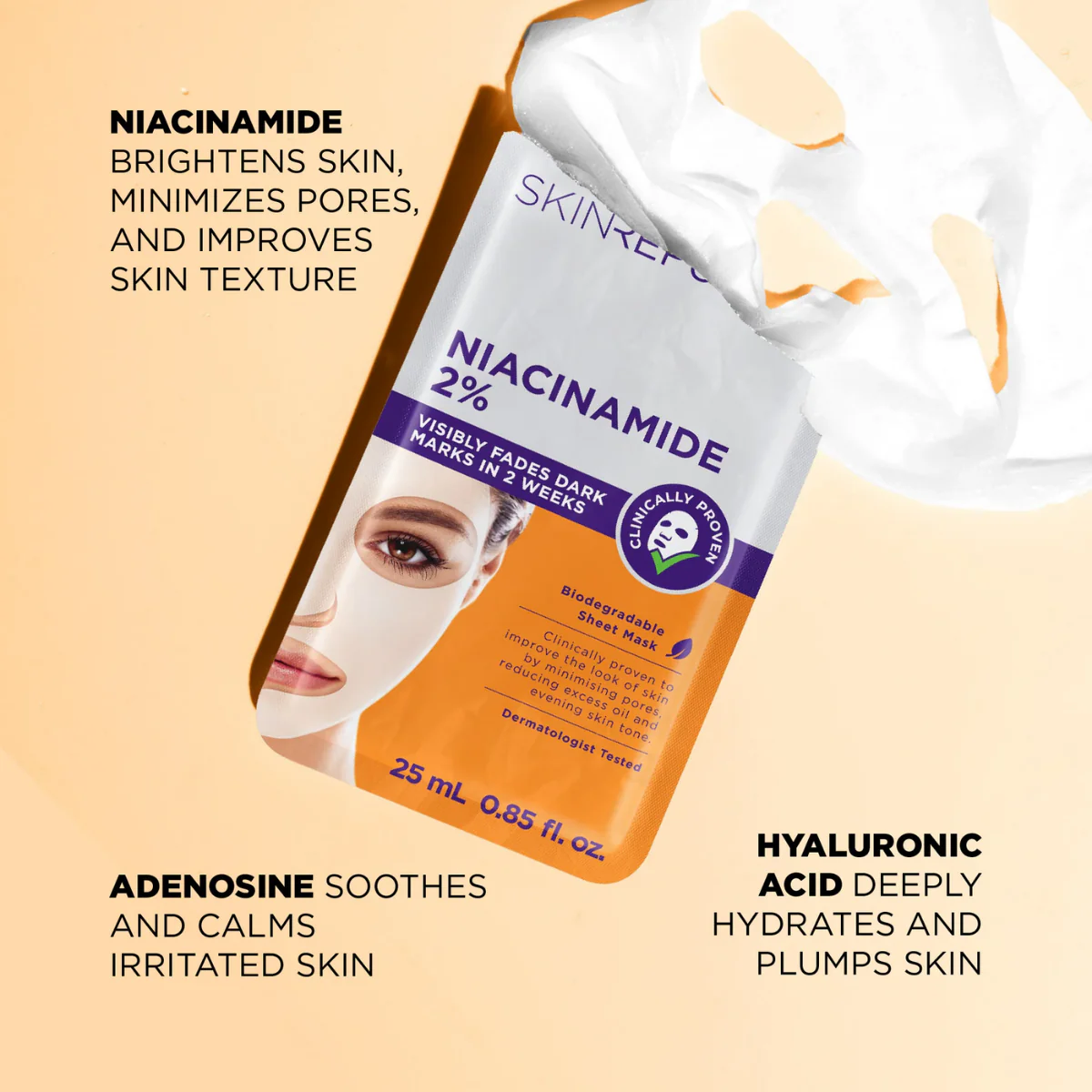 Skin Republic Niacinamide 2% Face Mask Sheet - Image 4