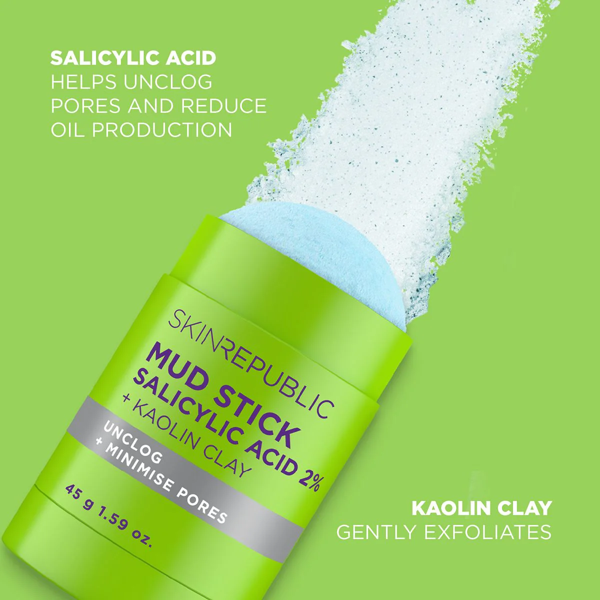 Skin Republic Mud Stick Salicylic Acid 2% + Kaolin Clay - Image 6