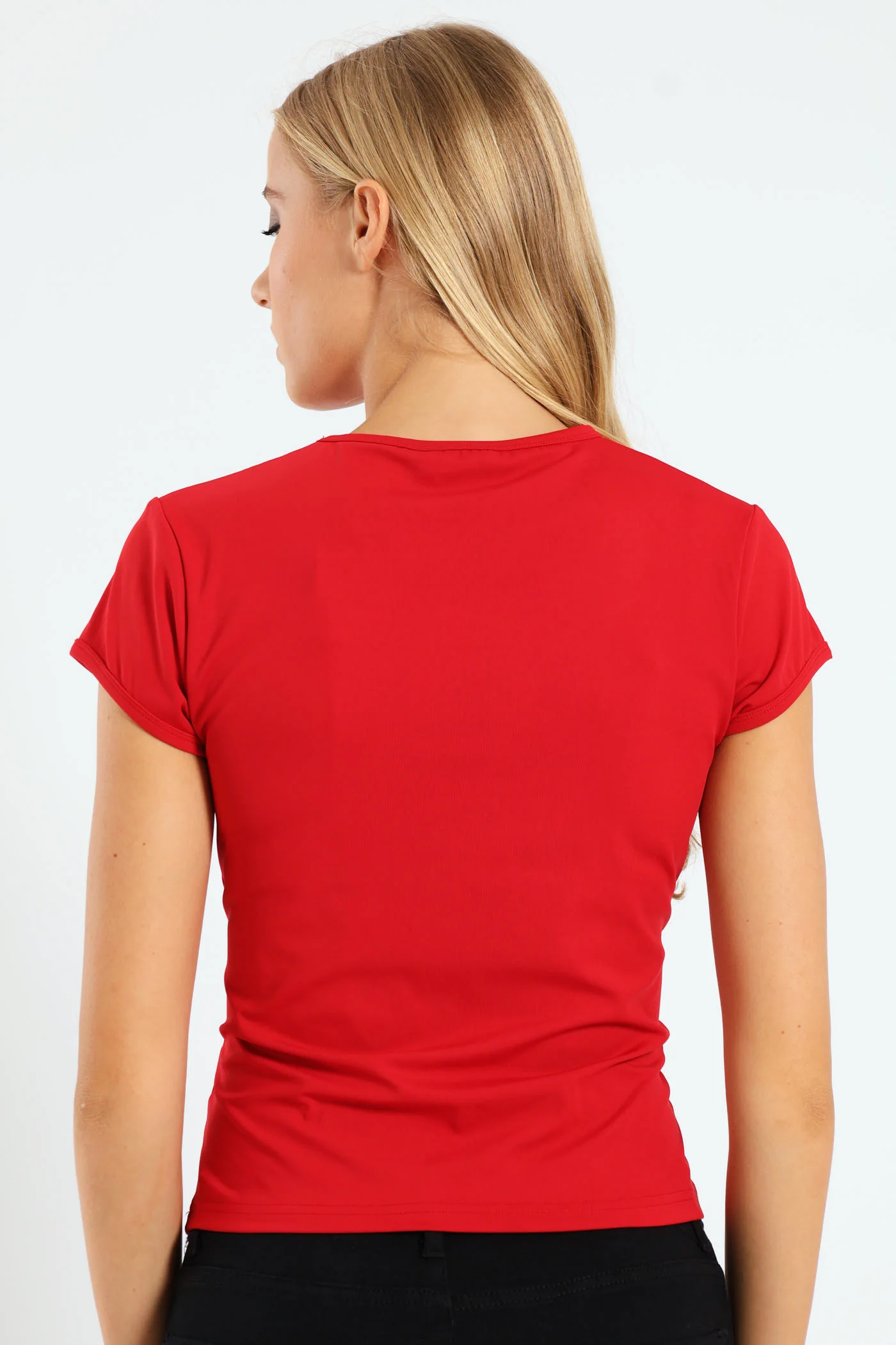 Skin Tight Basic Tee - Red - Image 4