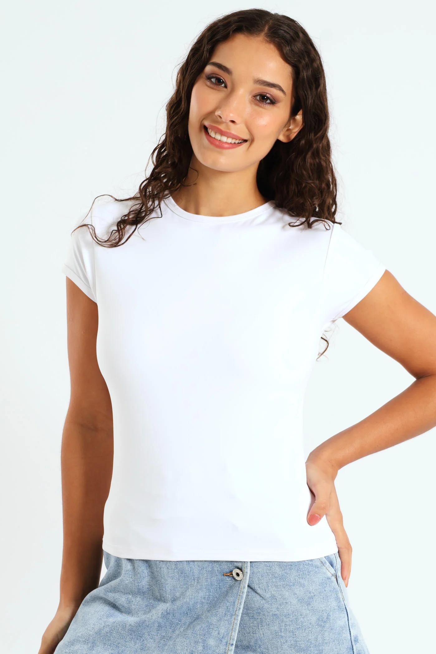 Skin Tight Basic Tee - White - Image 2