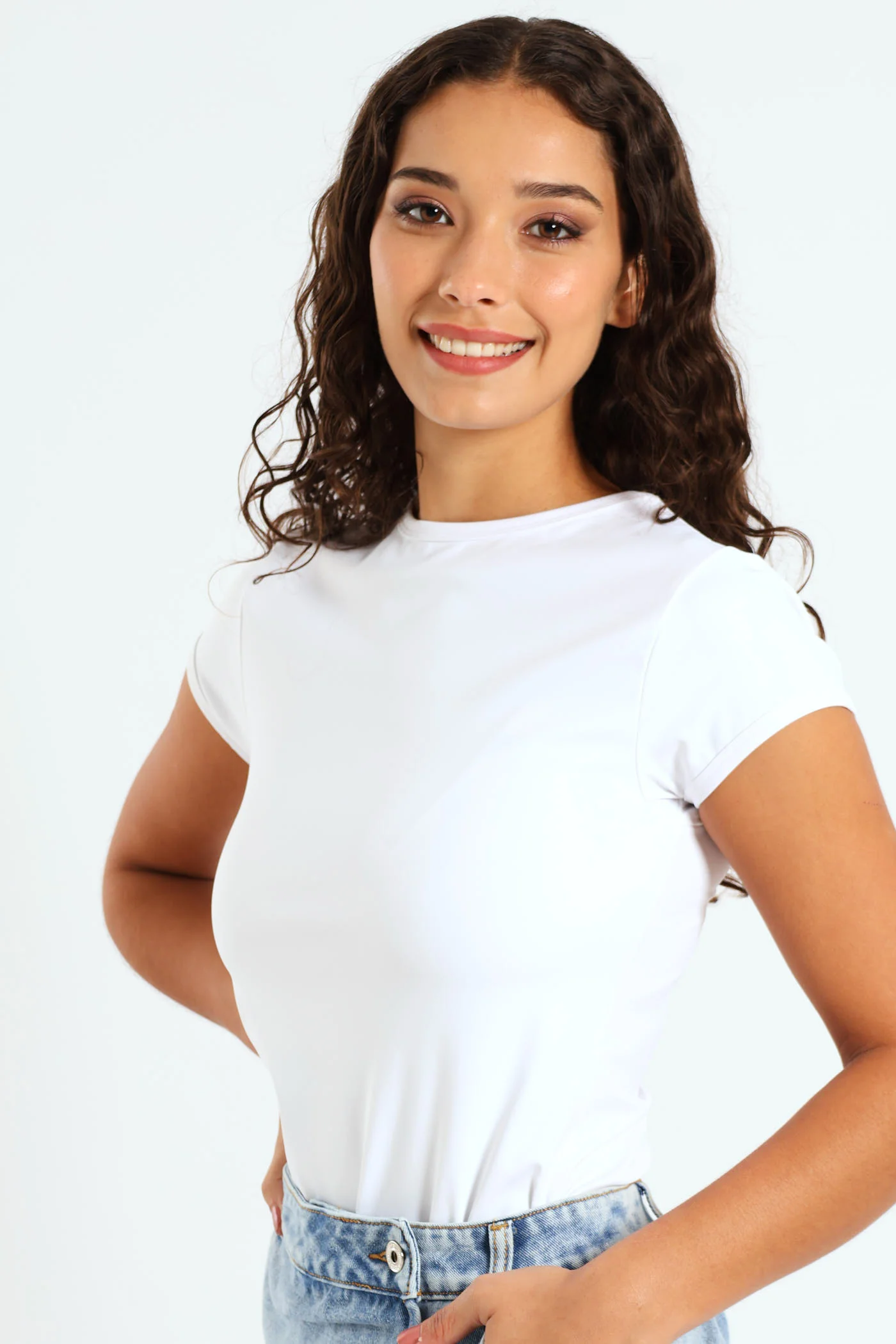 Skin Tight Basic Tee - White - Image 3