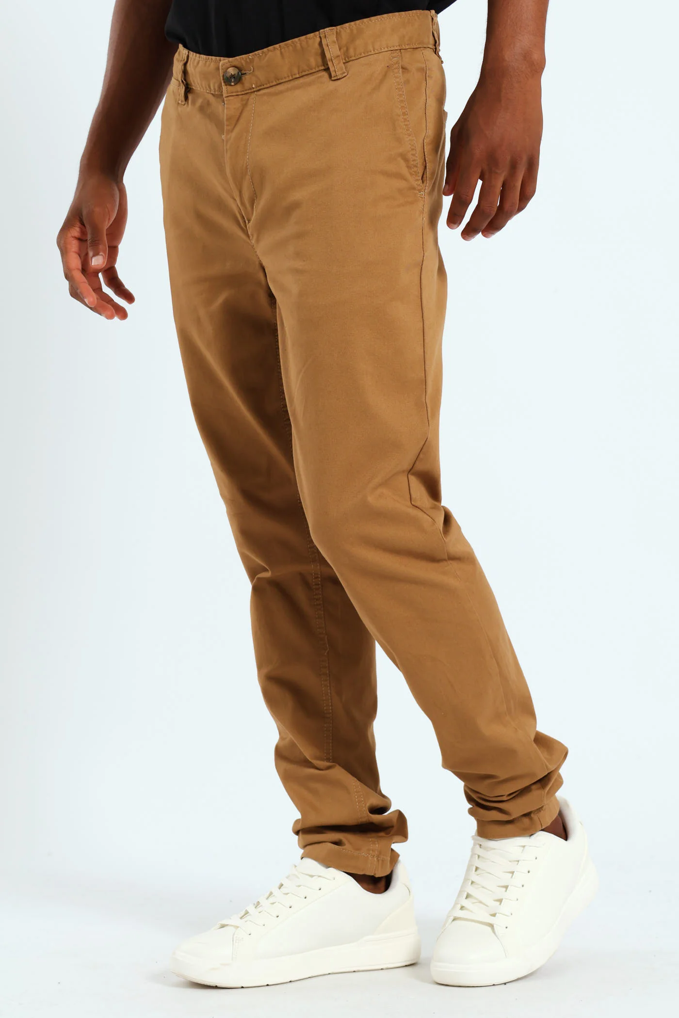 Skinny Chino Trouser - Camel - Image 3