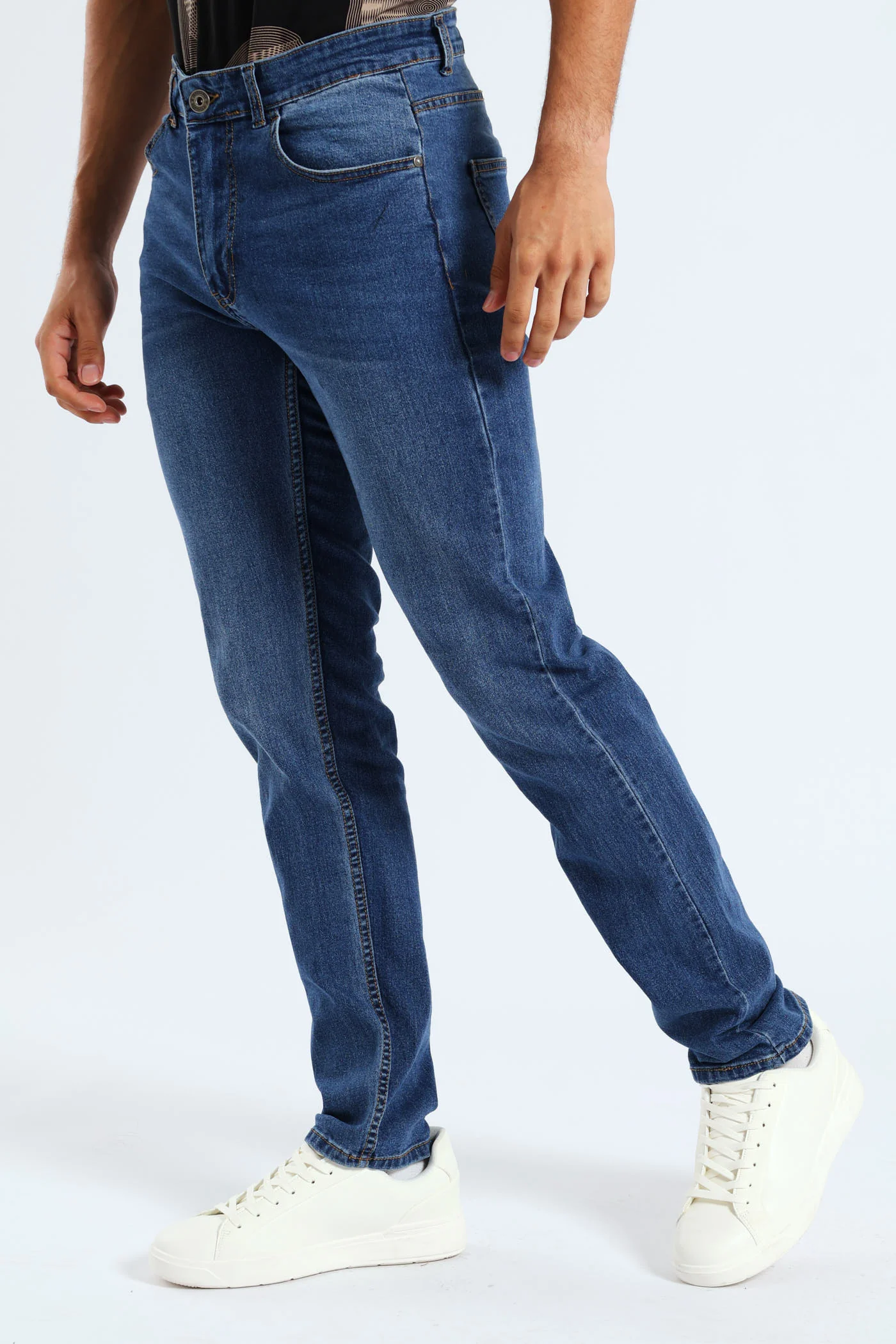 Skinny Denim - Mid Wash - Image 2