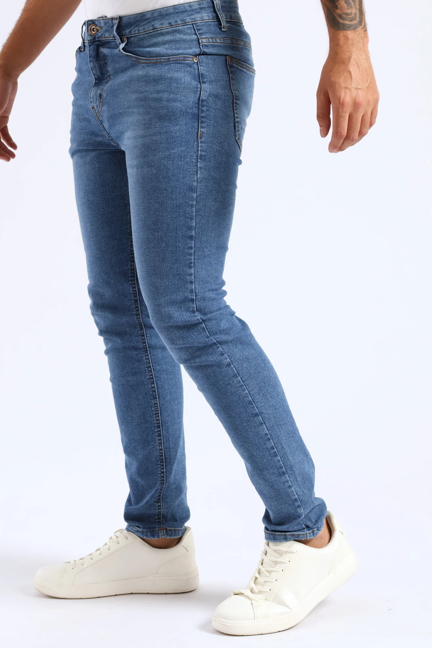 Skinny Stretch Denim - Light Wash - Image 2