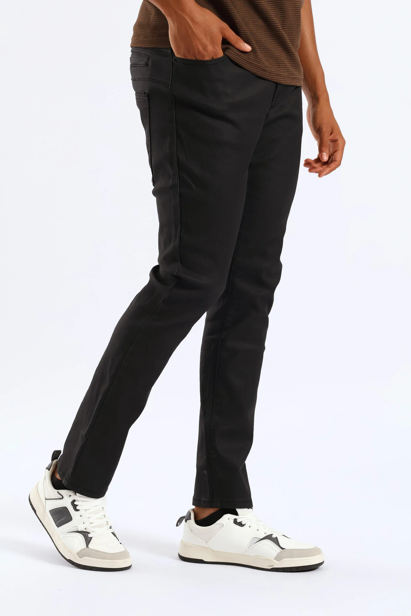 Skinny Wax Denim - Black - Image 3