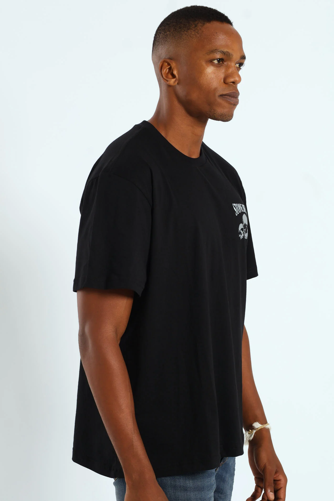 Skull Ace Trio Front & Back Tee - Black - Image 3