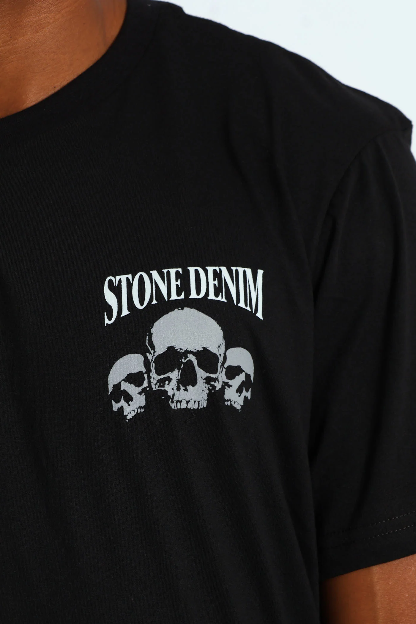 Skull Ace Trio Front & Back Tee - Black - Image 4