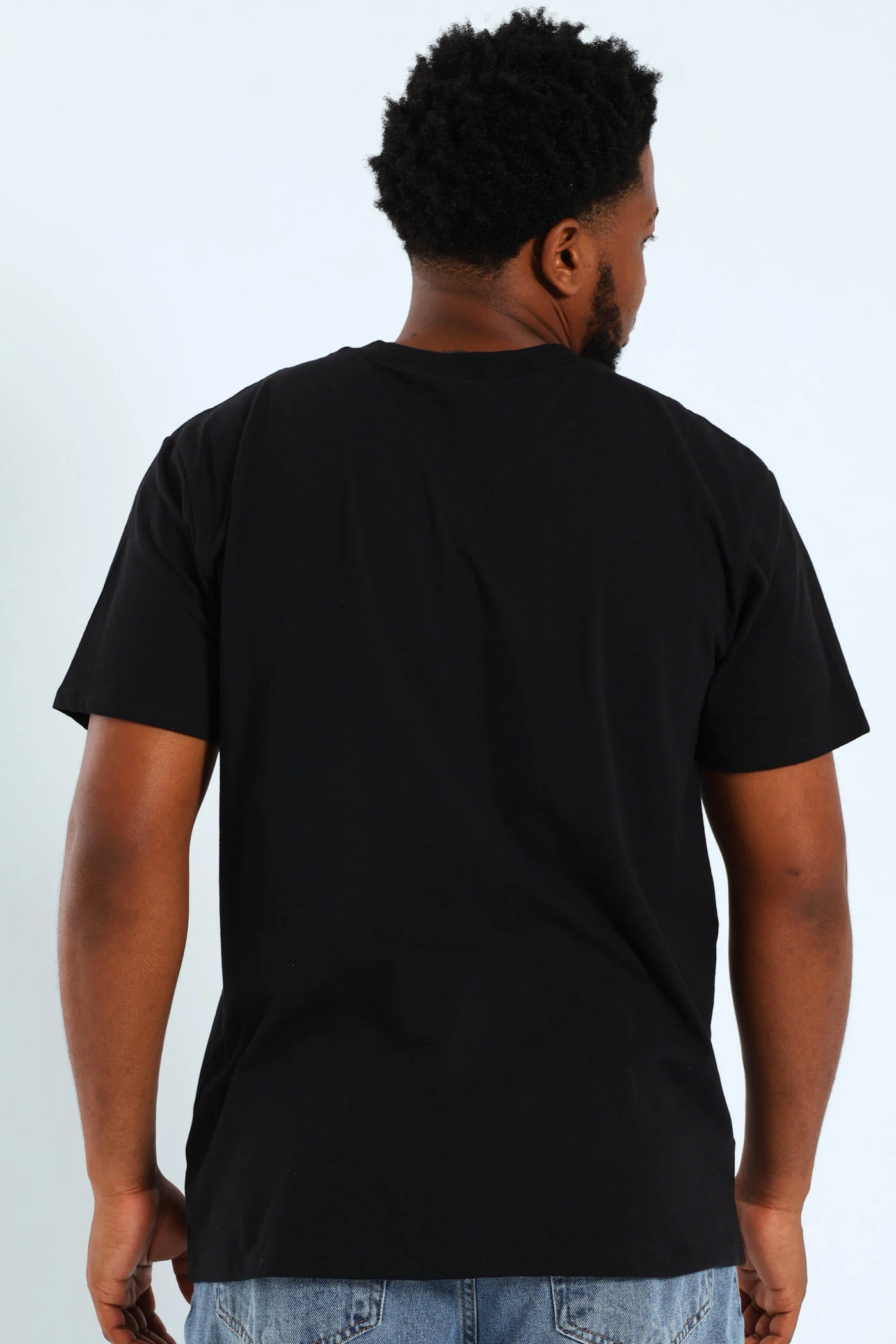 Skull Butterfly Print Tee - Black - Image 4