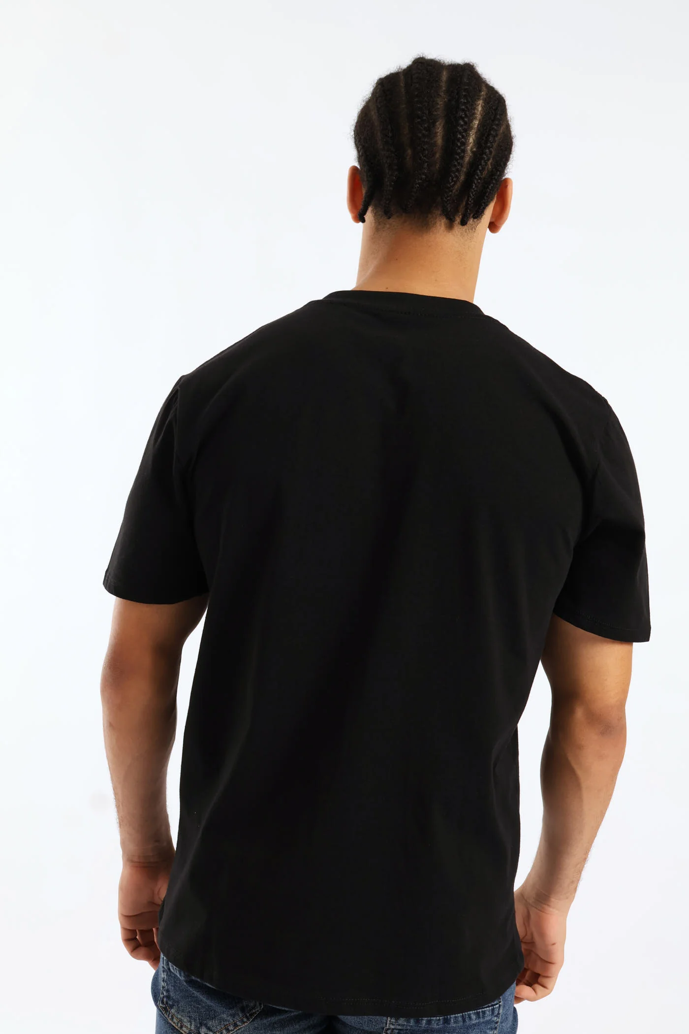 Skull "Do Nothing" Front Chest Print Tee - Black - Image 3