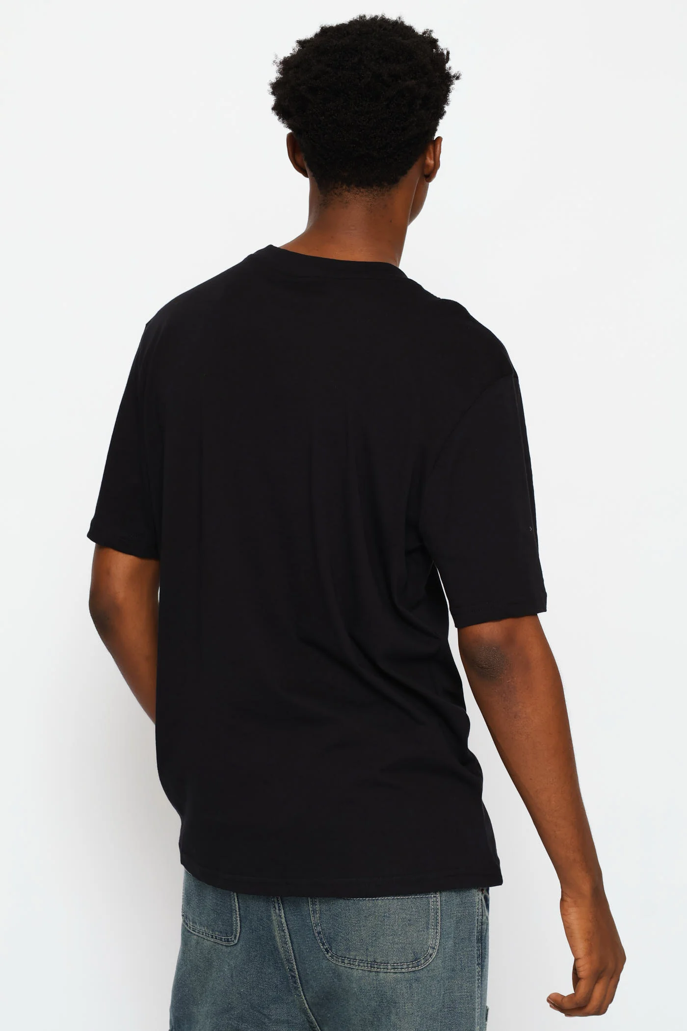 Skull Print Tee - Black - Image 6