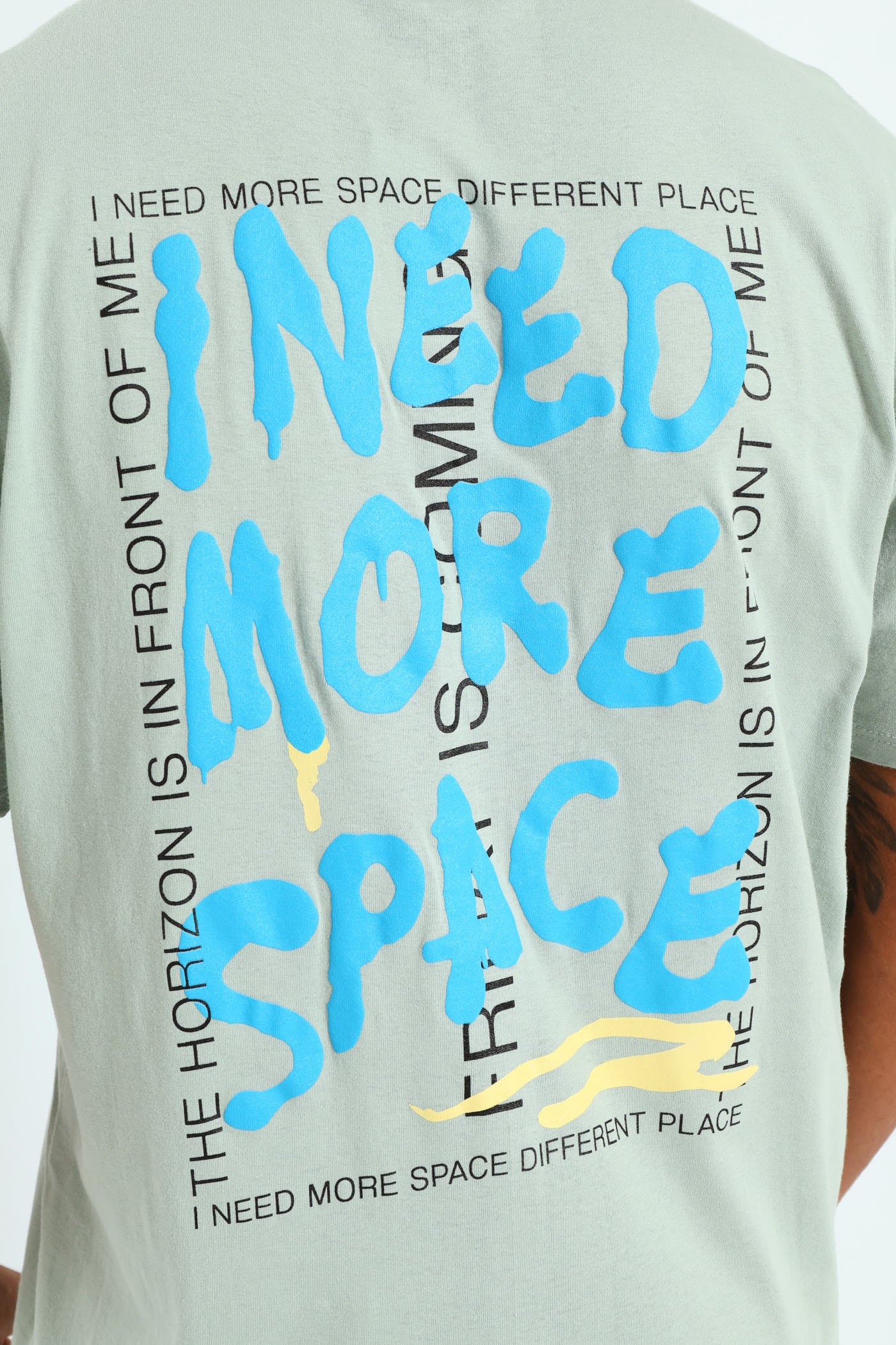Slate Slogan Printed Tee - Slate - Image 2