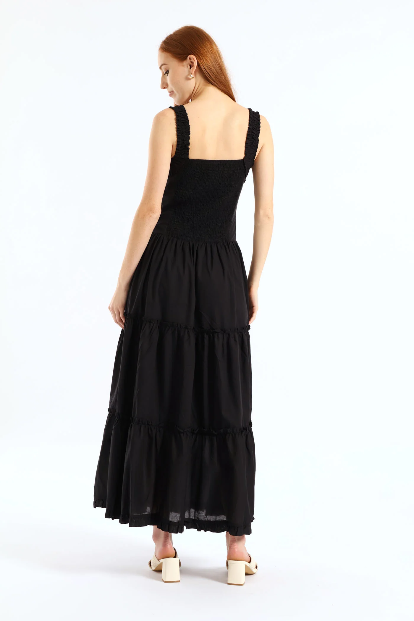 Sleeveless Fit & Flare Maxi Dress - Black - Image 2
