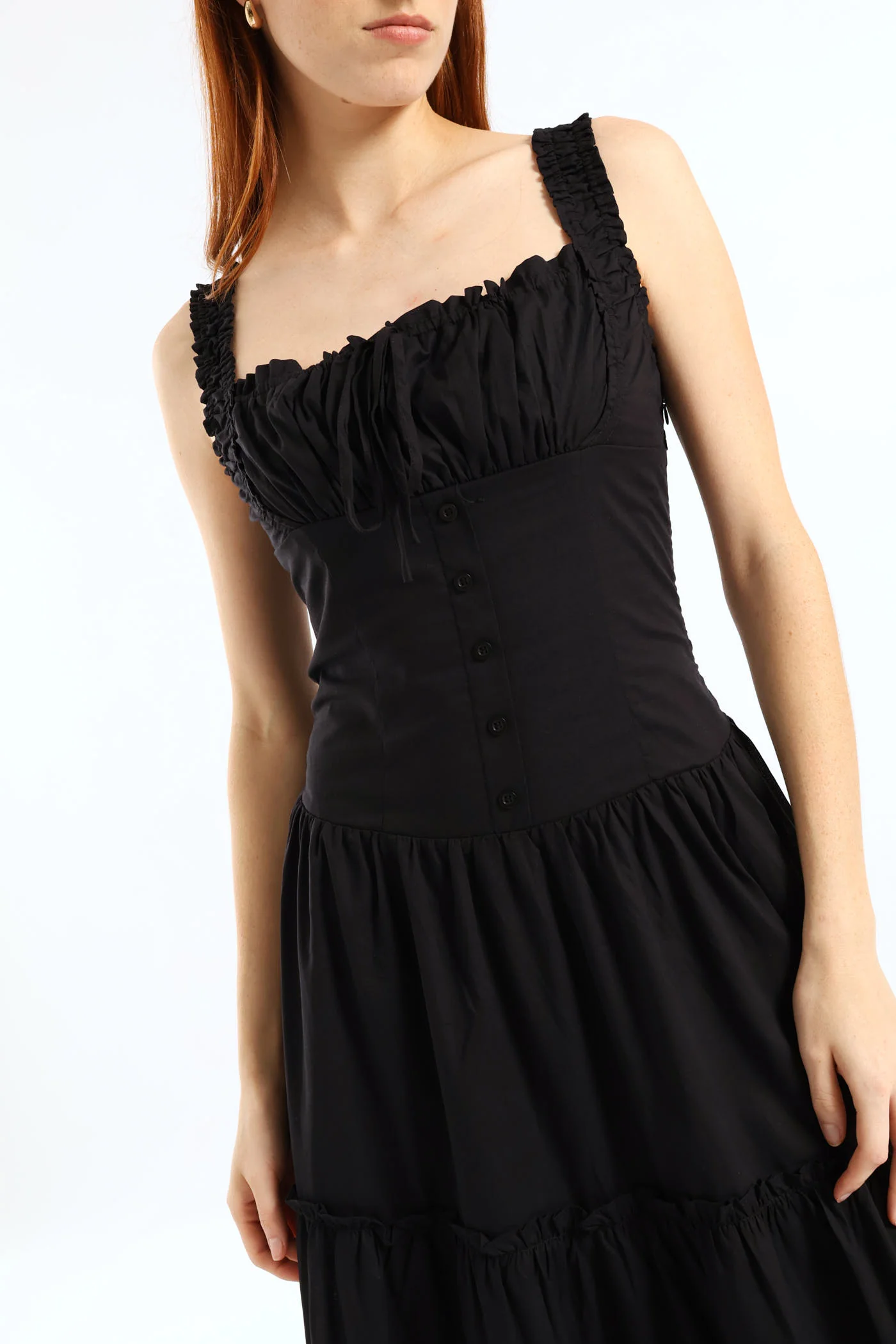 Sleeveless Fit & Flare Maxi Dress - Black - Image 4