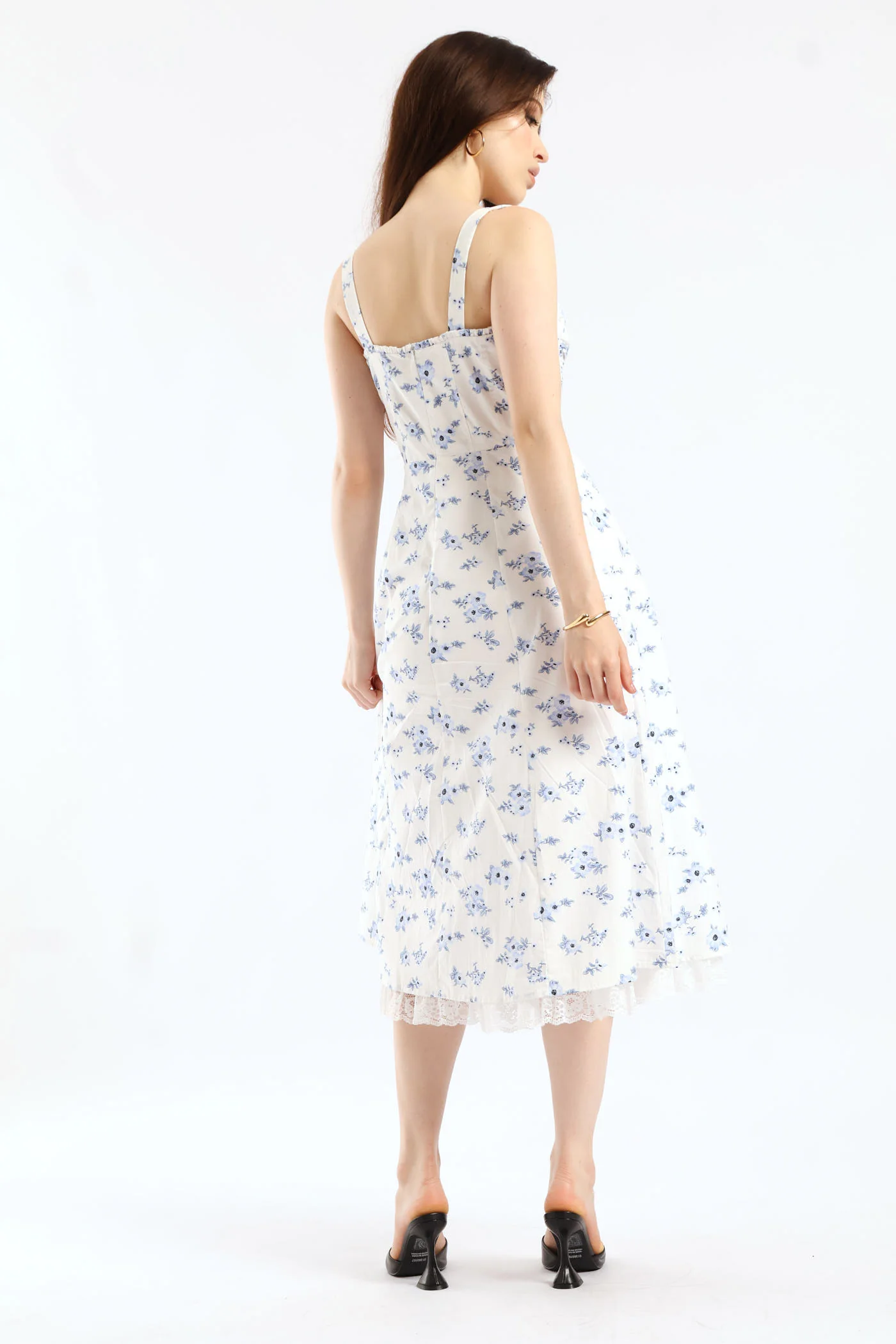 Sleeveless Fit & Flare Maxi Dress - Ivory - Image 4