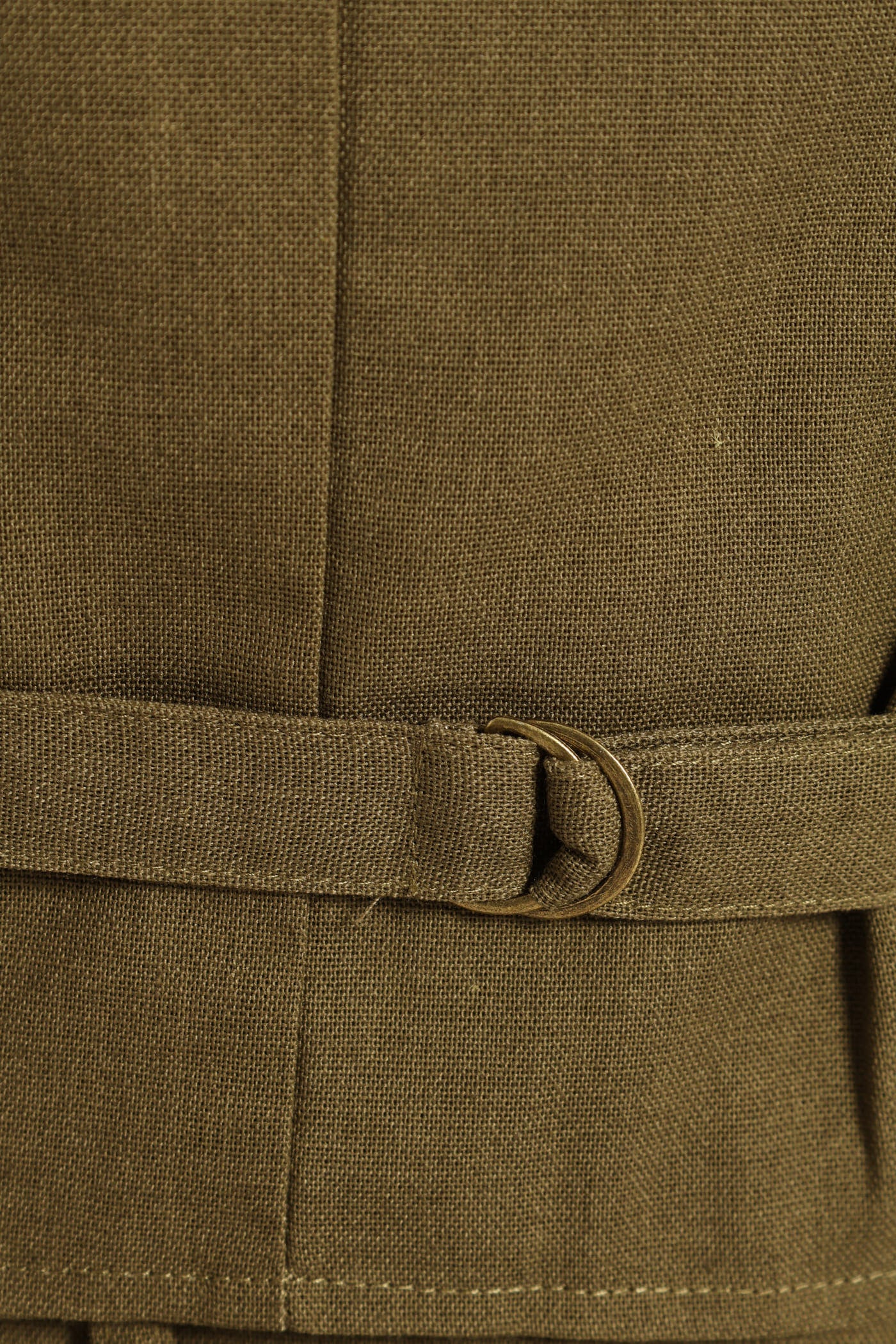 Sleeveless Linen Waistcoat - Burnt Olive - Image 3