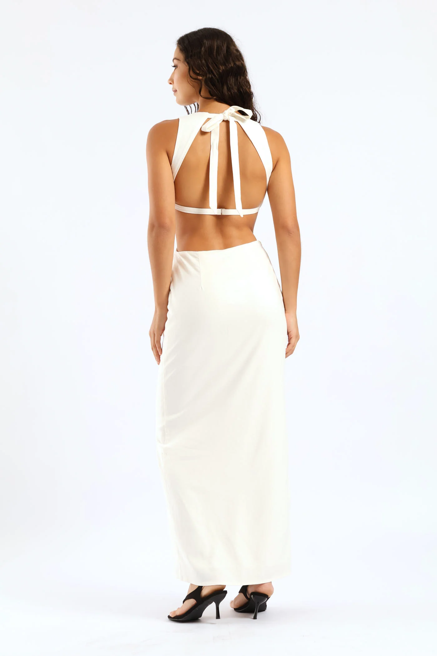 Sleeveless Maxi Dress - White - Image 6