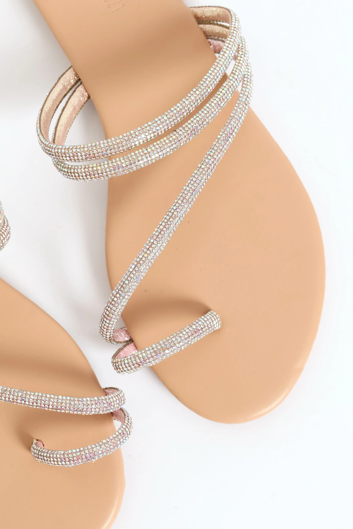 Sparkle Strap Sandal - Nude - Image 2