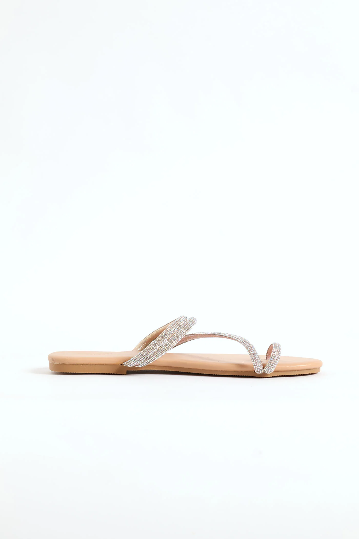Sparkle Strap Sandal - Nude - Image 3