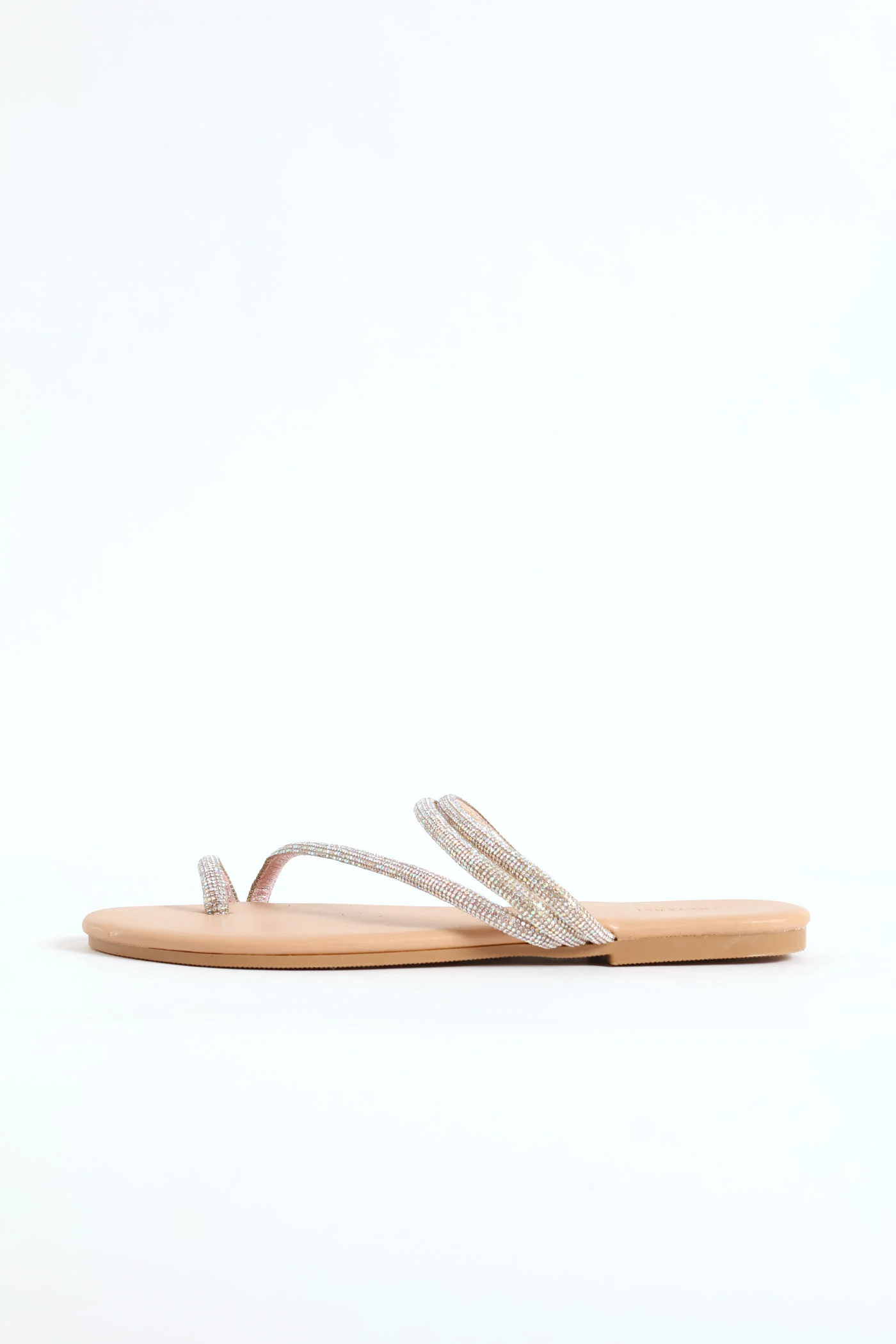 Sparkle Strap Sandal - Nude - Image 4