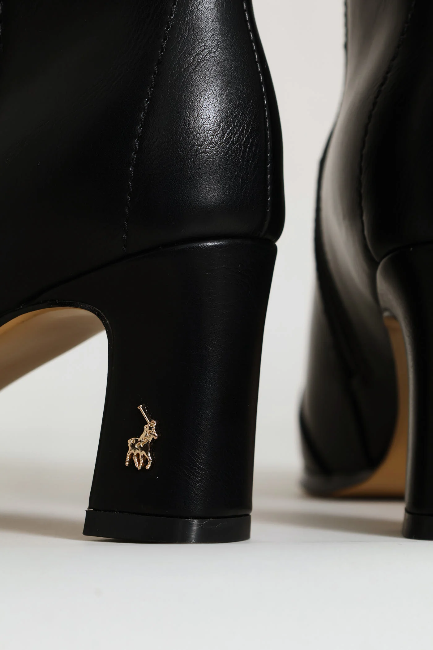Slim Block Heel Ankle Boot - Black - Image 2
