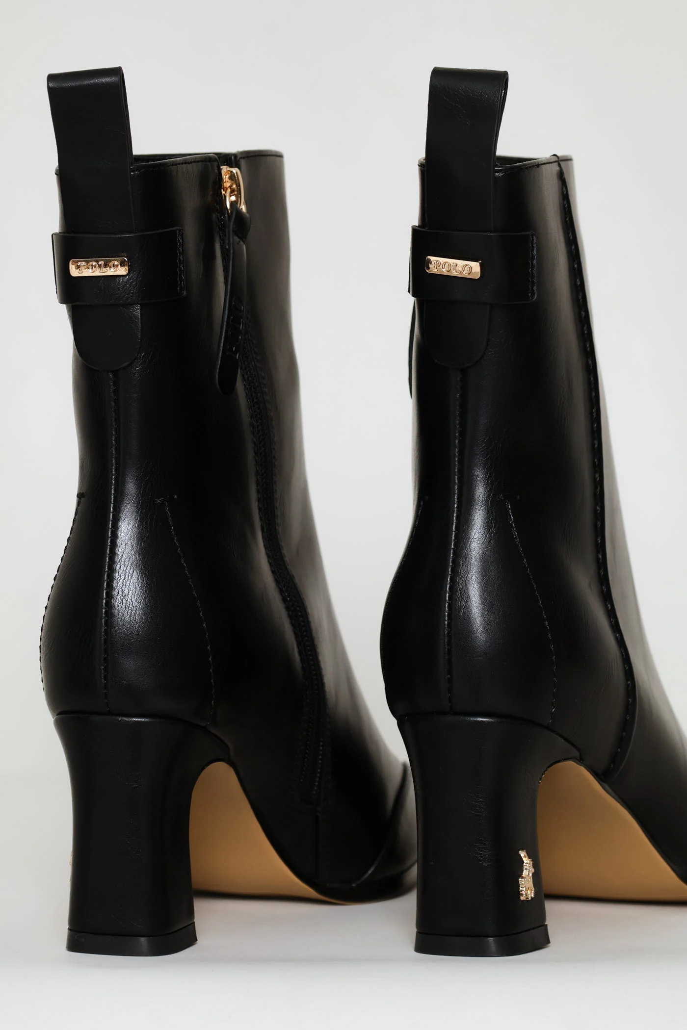 Slim Block Heel Ankle Boot - Black - Image 5