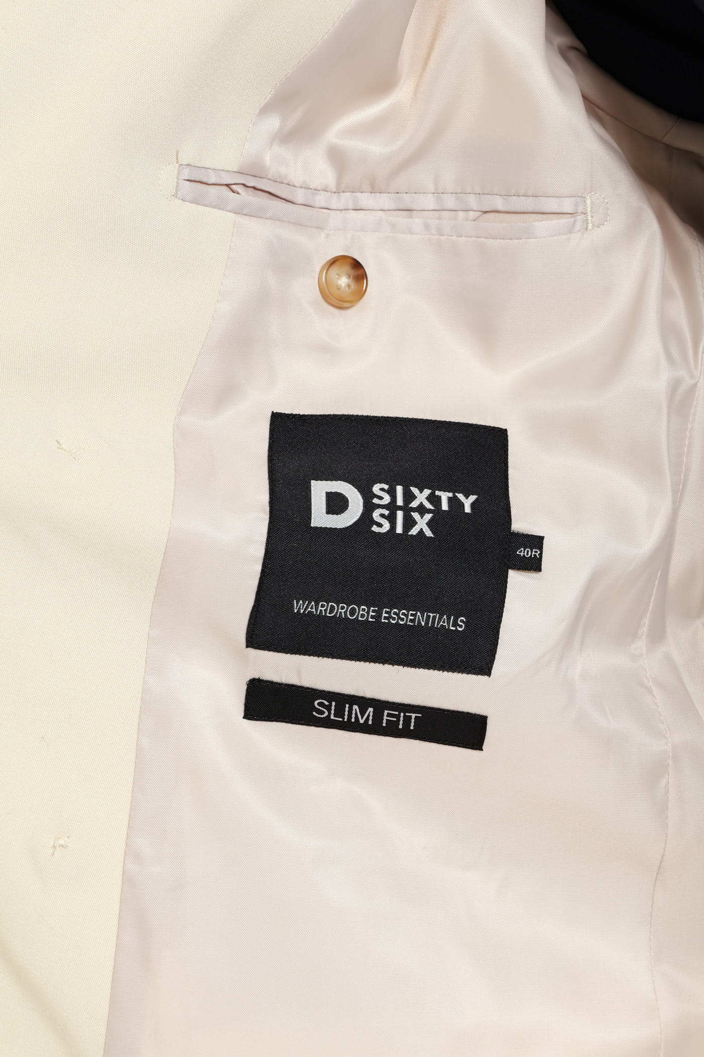 Slim Double Breasted Blazer - Neutral - Image 5