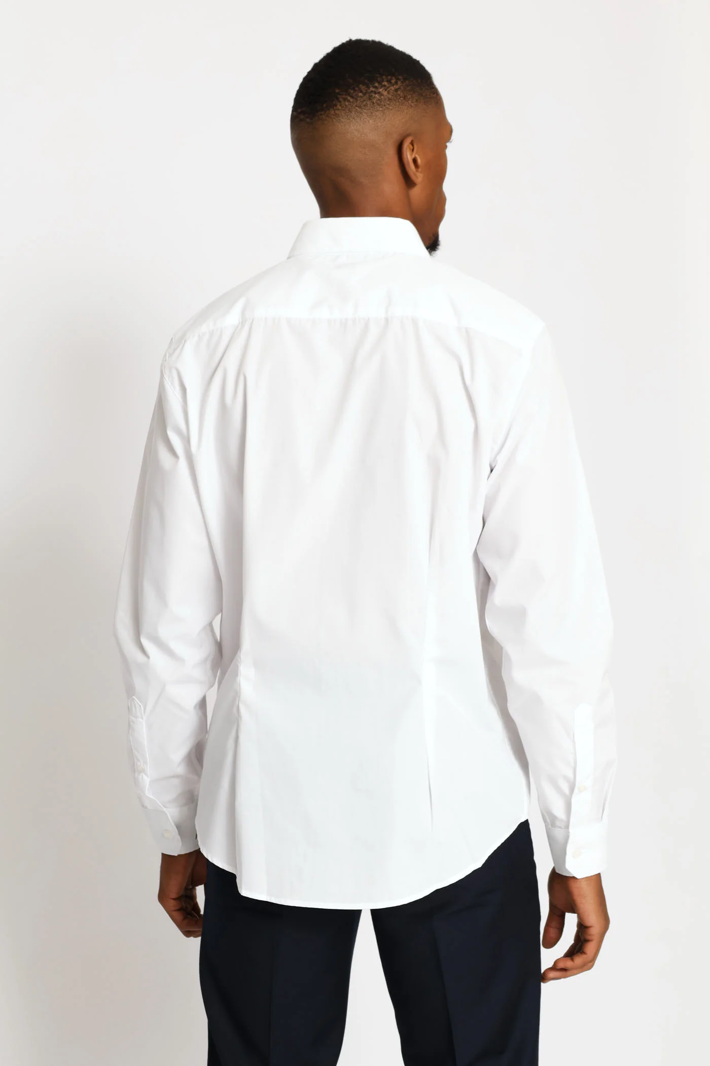 Slim Easy Care Long Shirt - White - Image 4